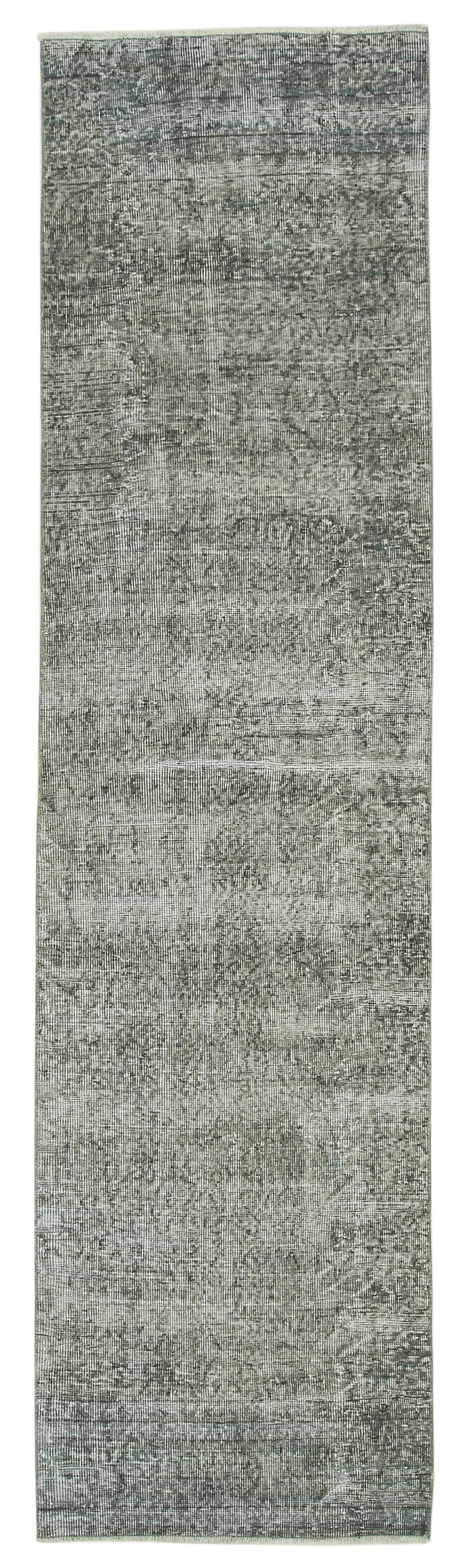 3 x 10 Grey Overdyed Runner Rug - 4635