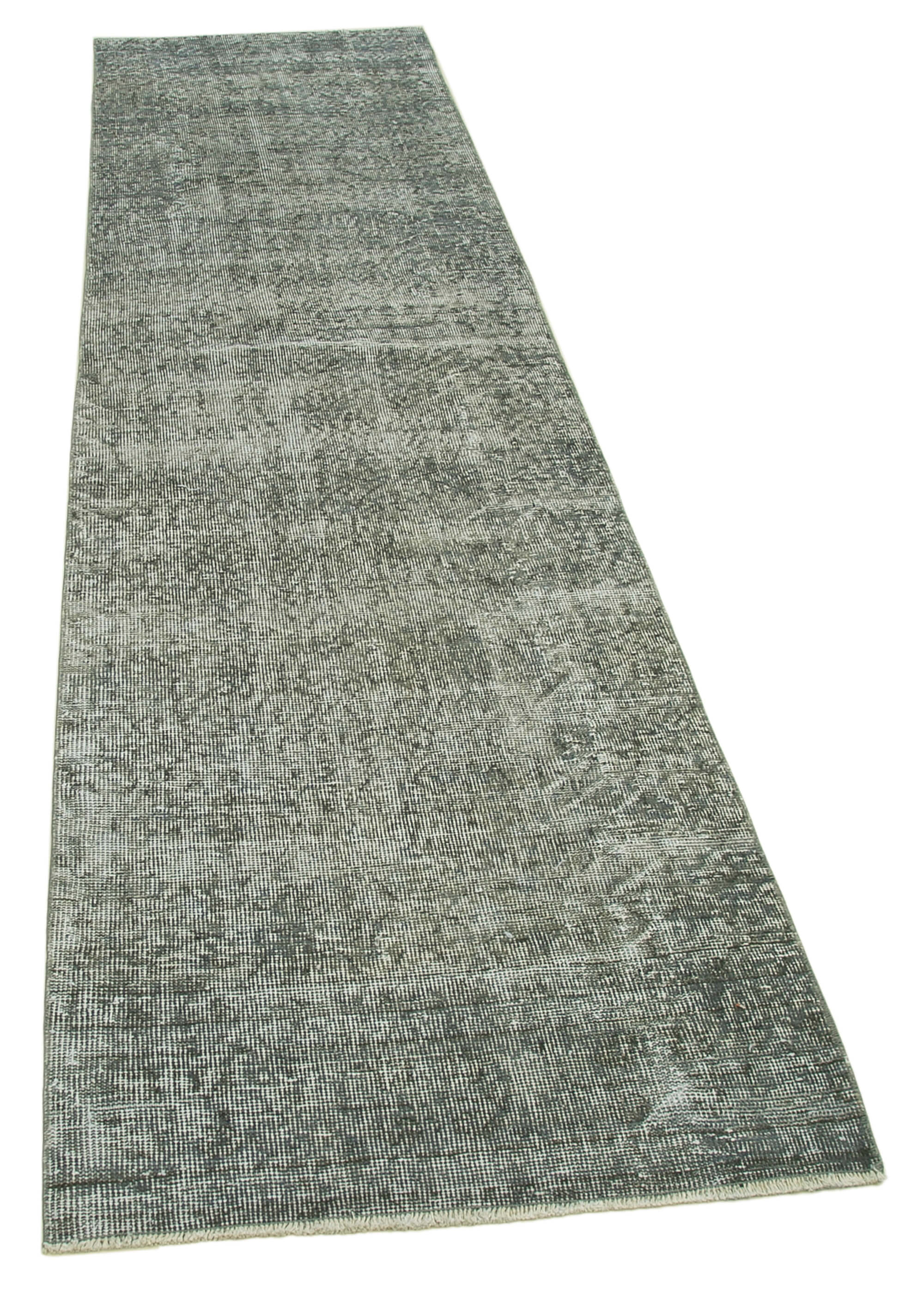 3 x 10 Grey Overdyed Runner Rug - 4635