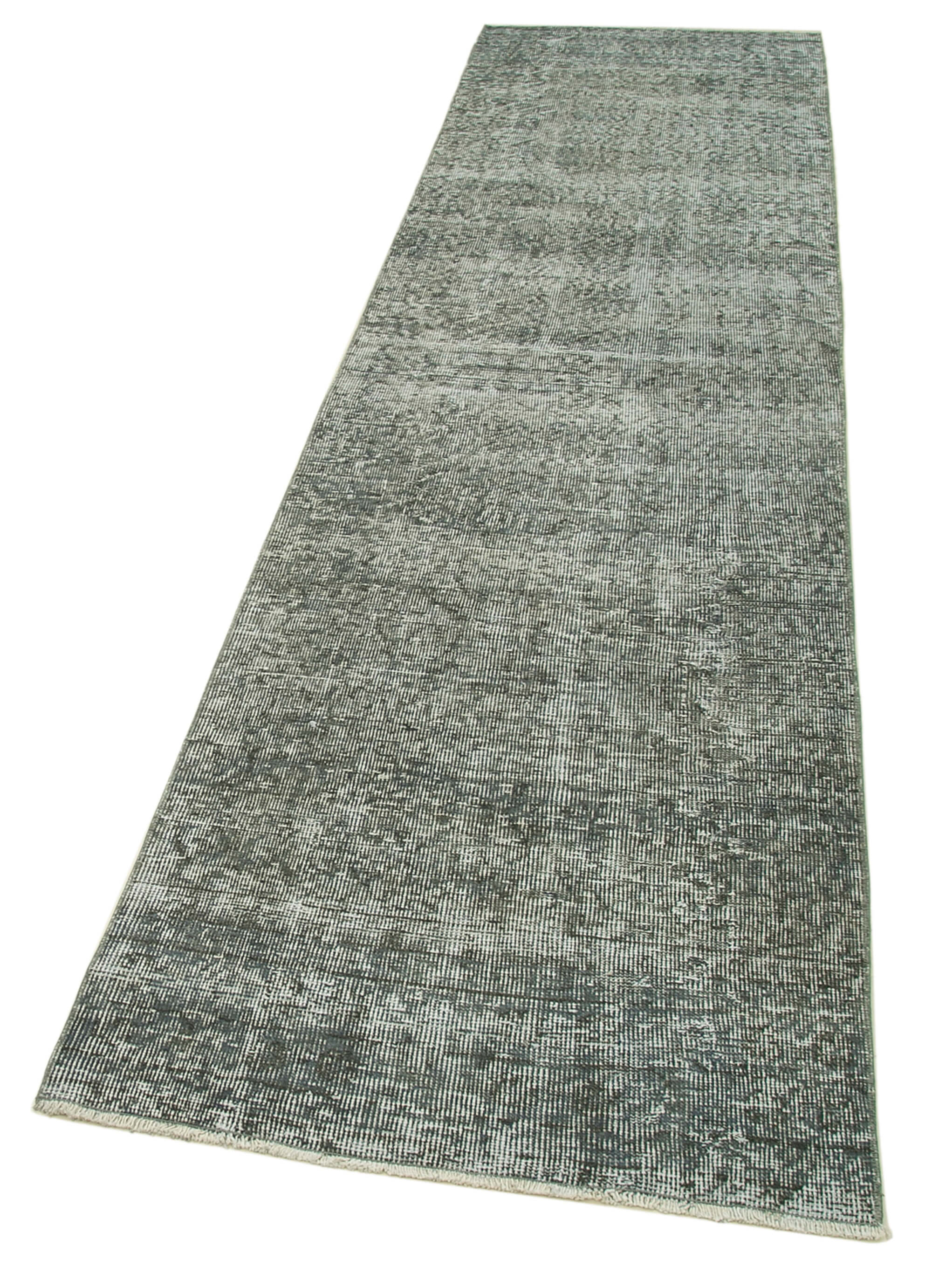 3 x 10 Grey Overdyed Runner Rug - 4635