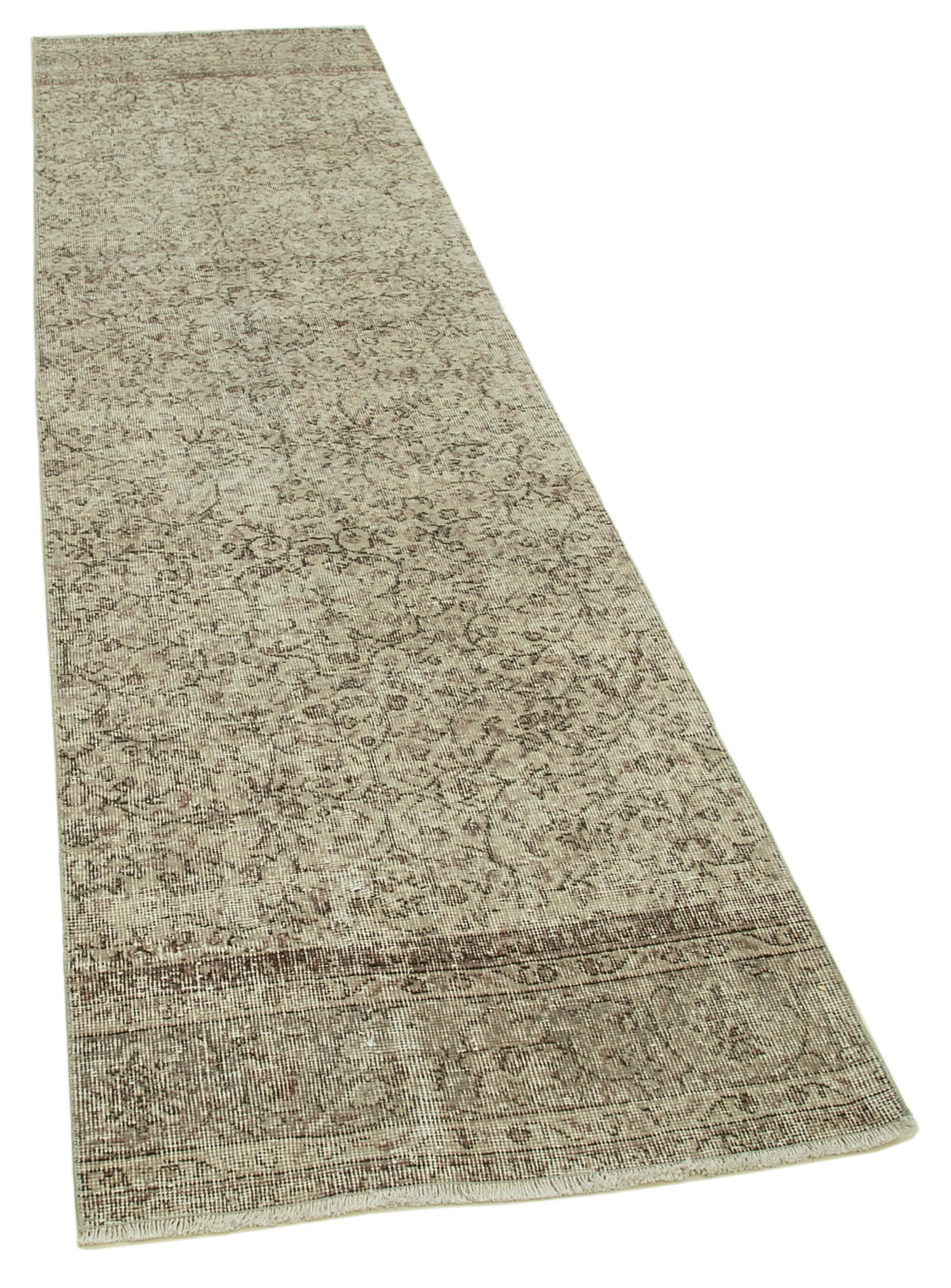 3 x 10 Beige Overdyed Runner Rug - 4637