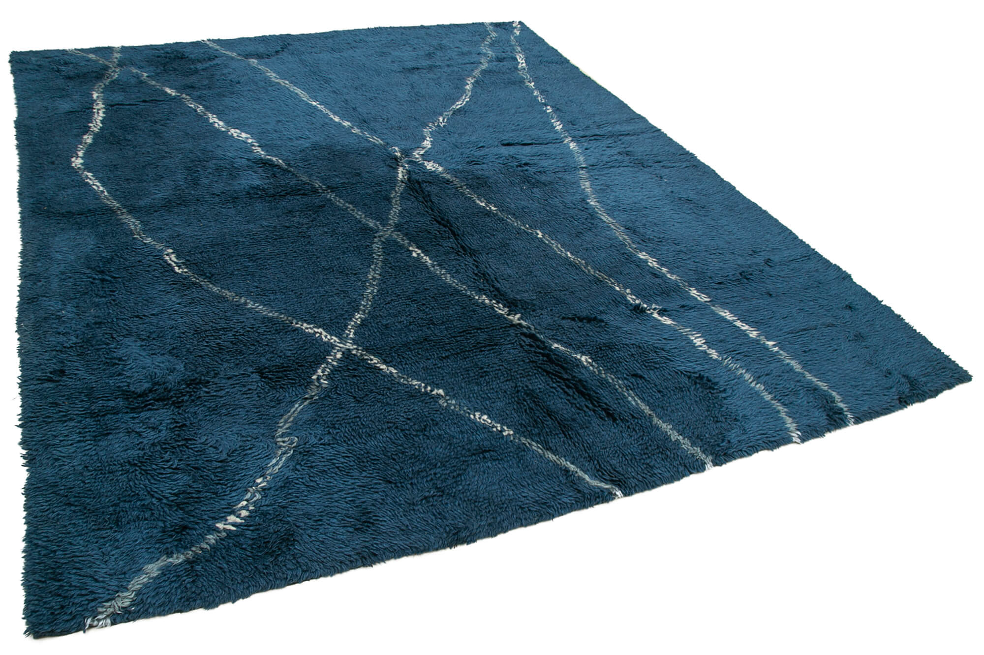 8 x 10 Blue Moroccan Rug - 4648