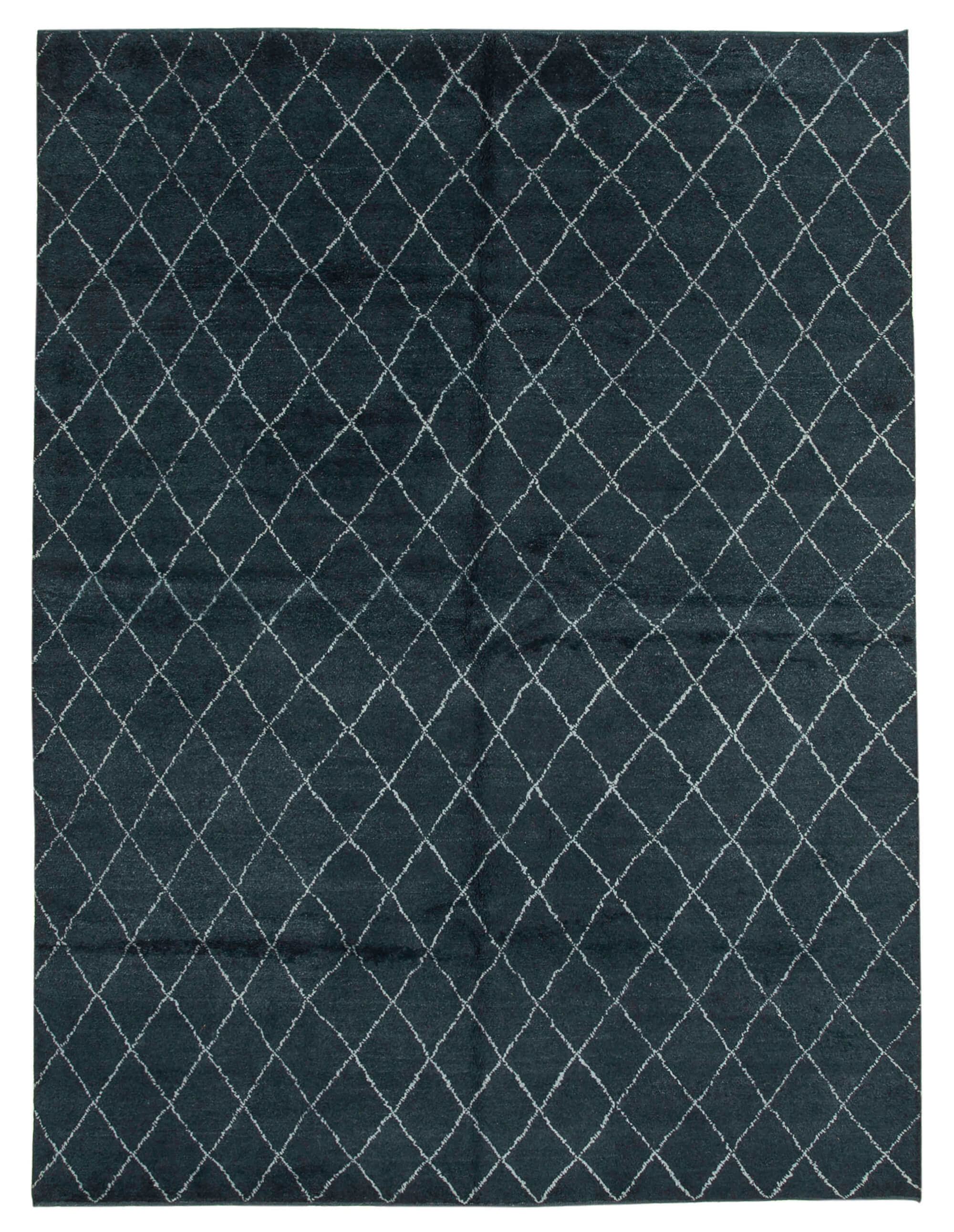 9 x 12 Black Moroccan Rug - 4656