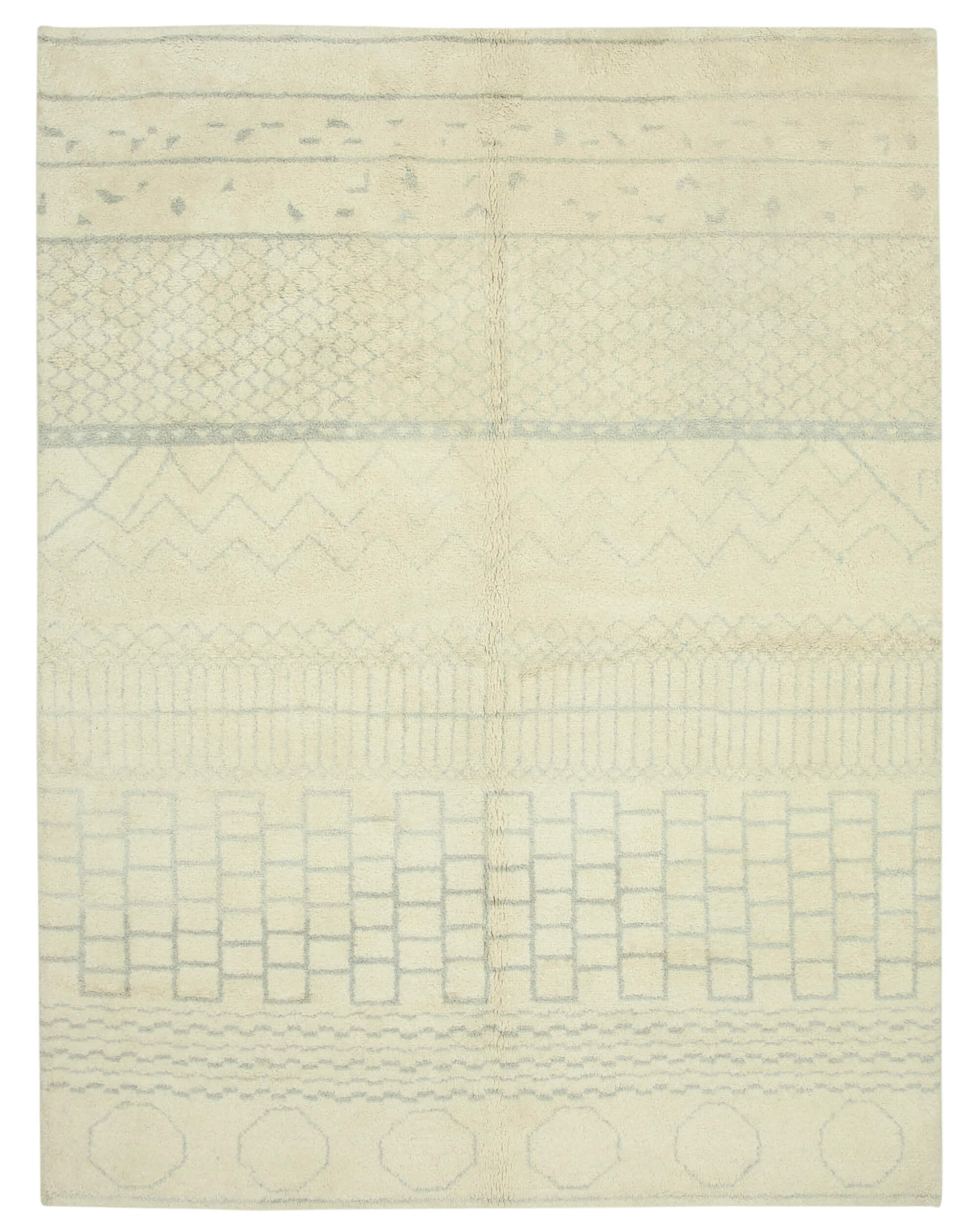 9 x 12 Beige Moroccan Rug - 4663