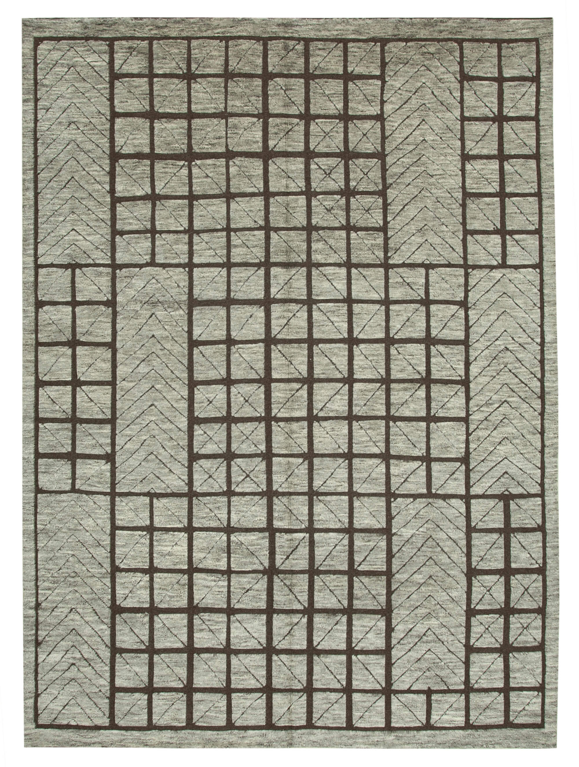 10 x 14 Brown Moroccan Rug - 4670