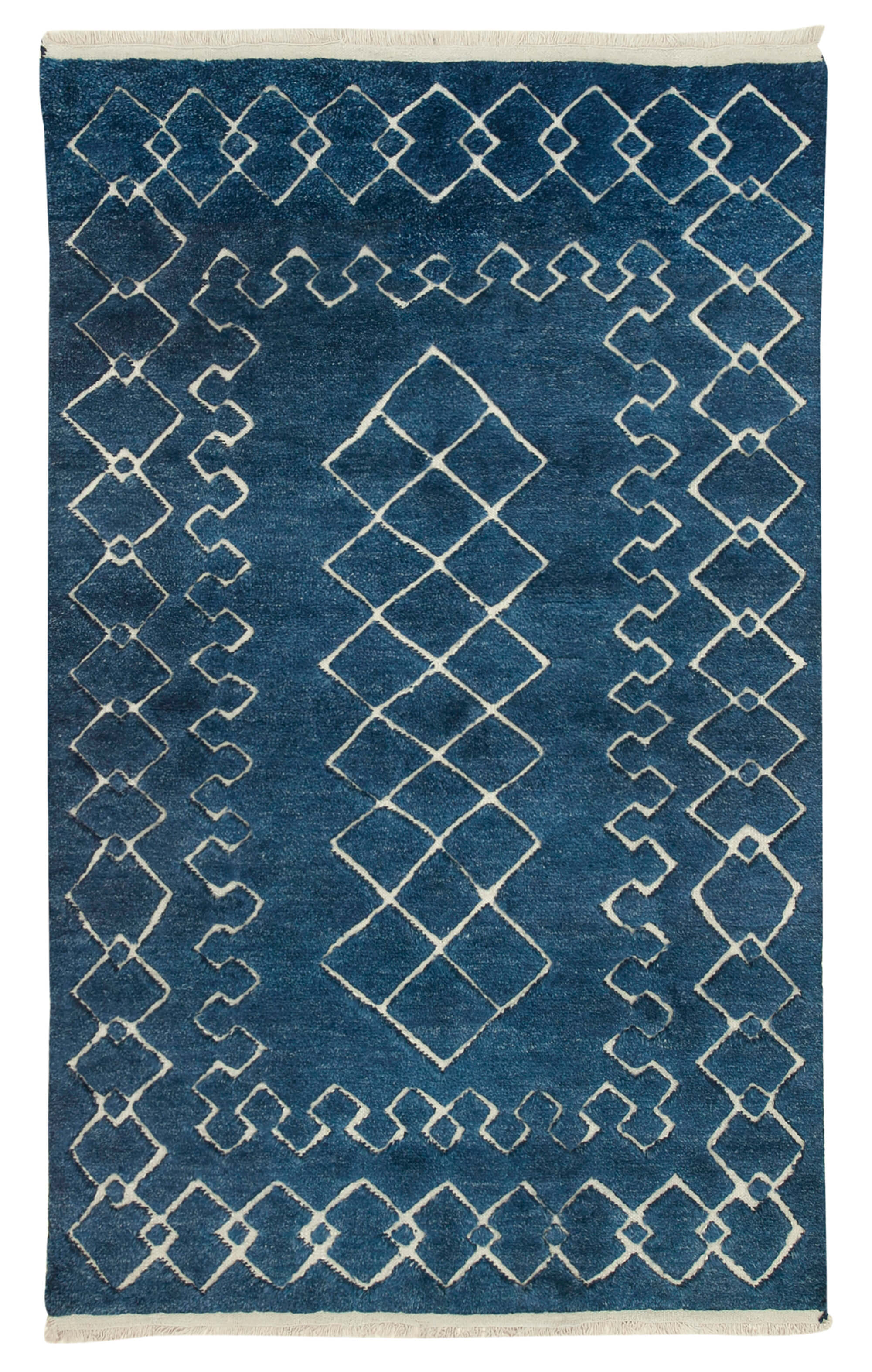 5 x 8 Blue Moroccan Rug - 4682