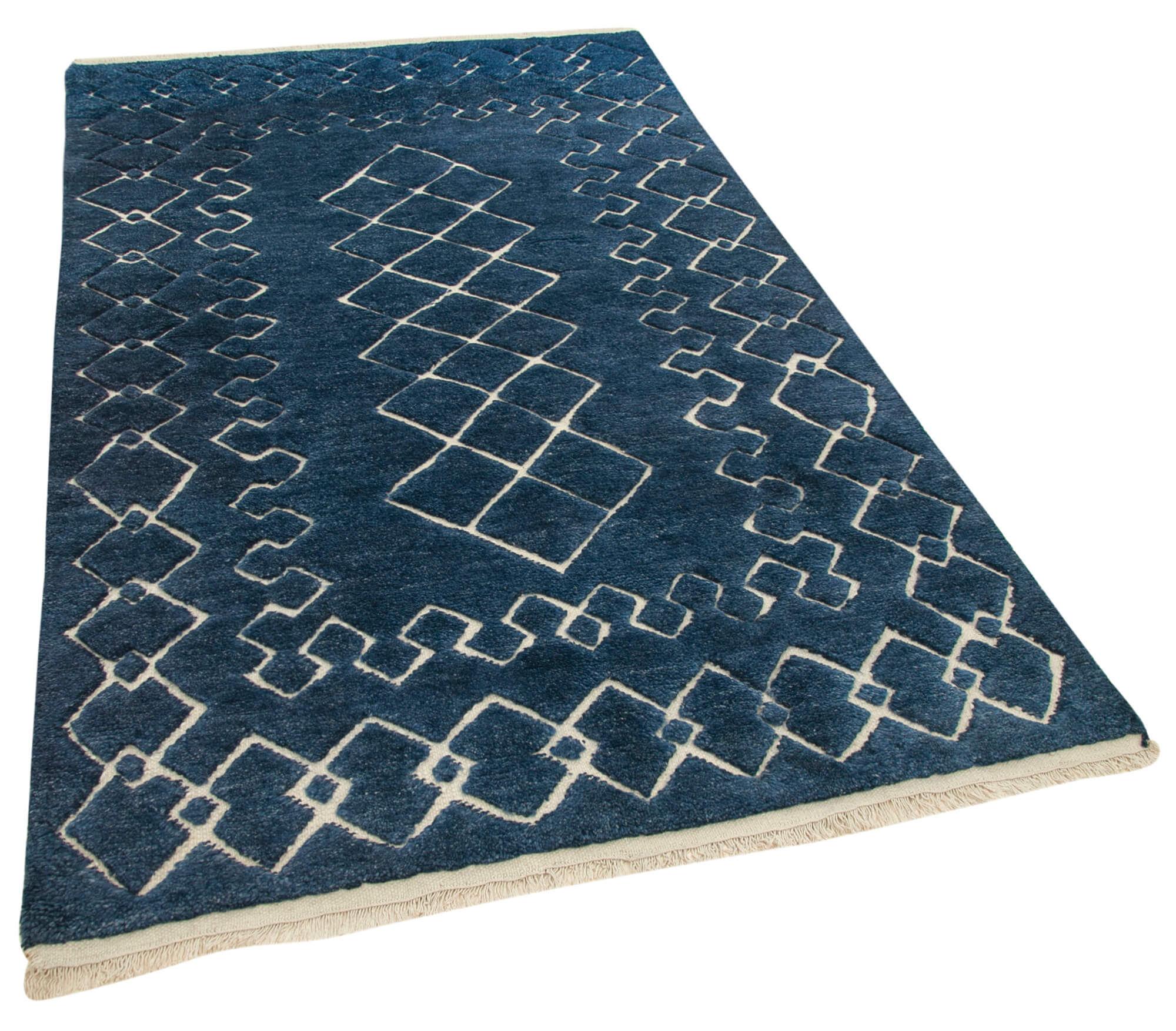 5 x 8 Blue Moroccan Rug - 4682