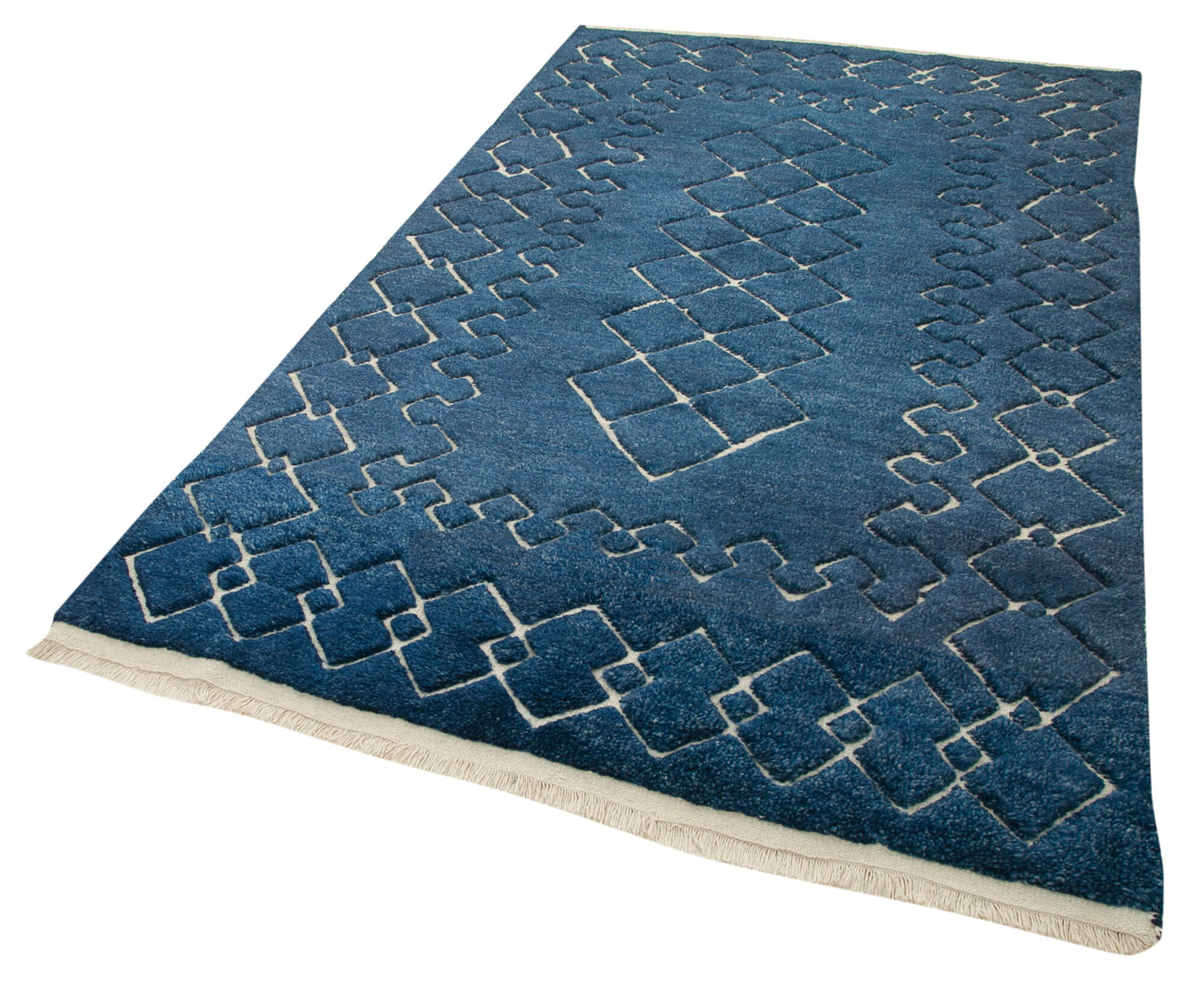 5 x 8 Blue Moroccan Rug - 4682