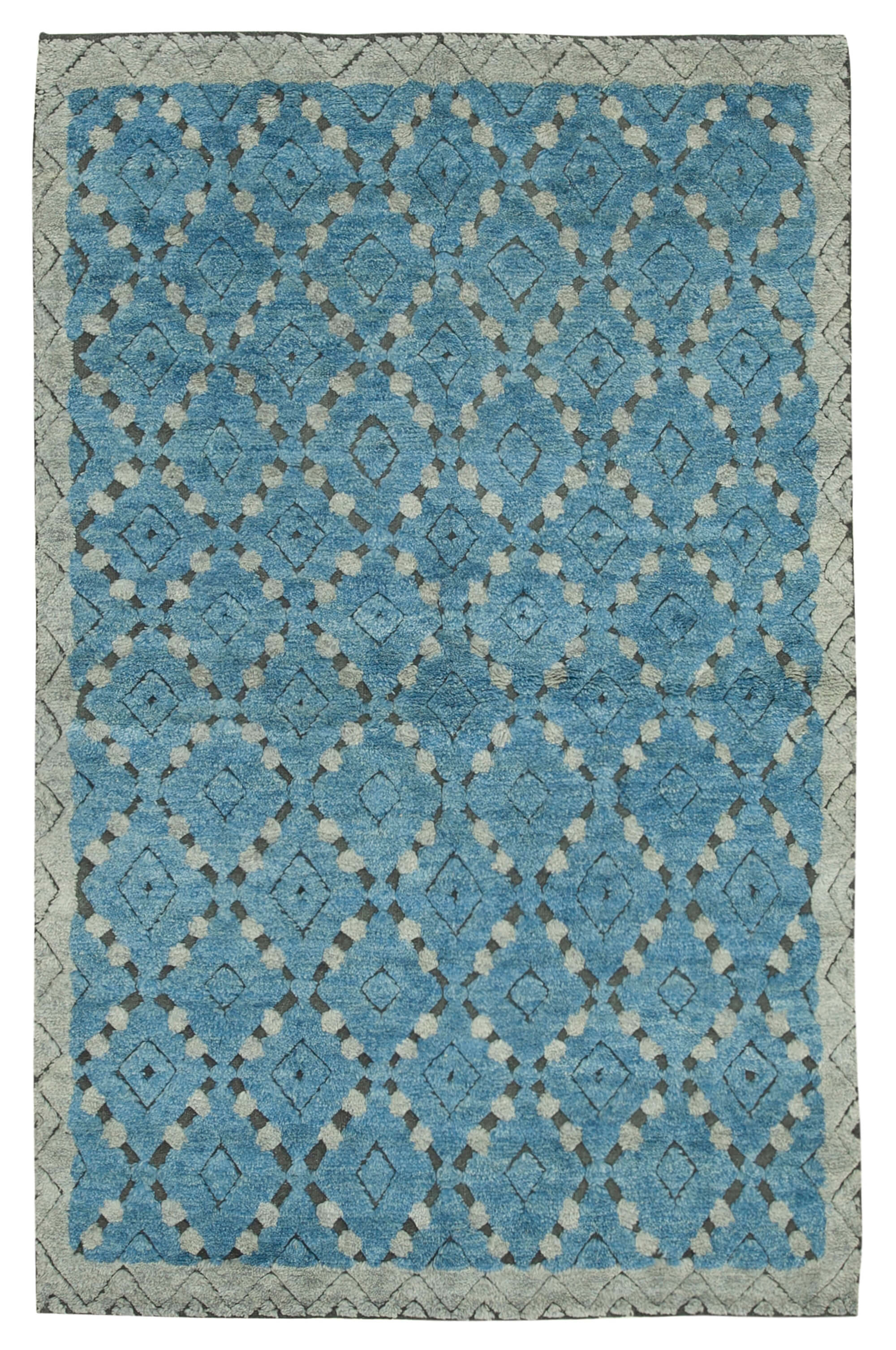 5 x 8 Blue Moroccan Rug - 4689