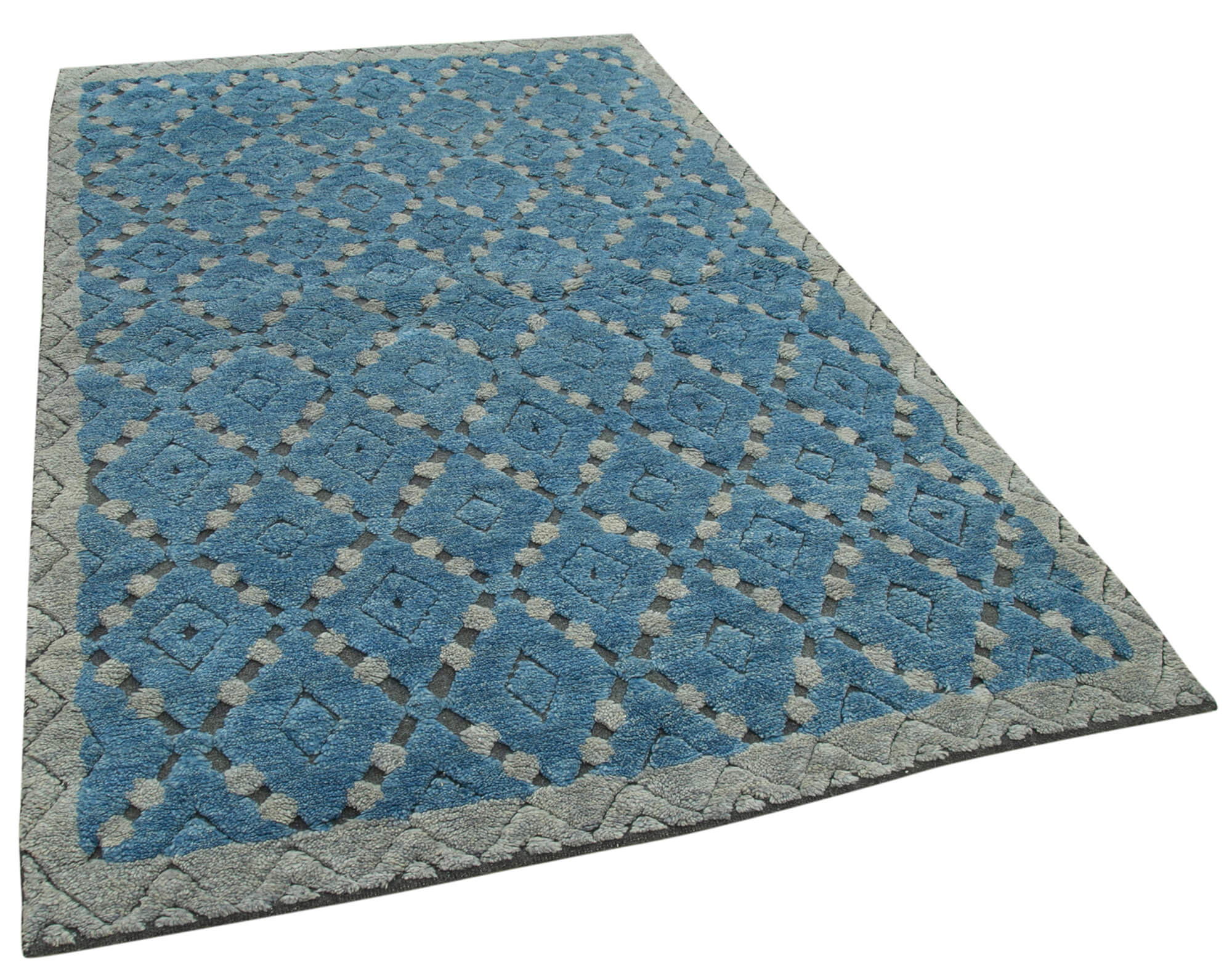 5 x 8 Blue Moroccan Rug - 4689