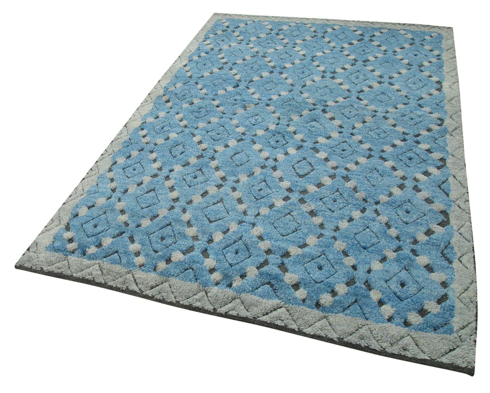 5 x 8 Blue Moroccan Rug - 4689