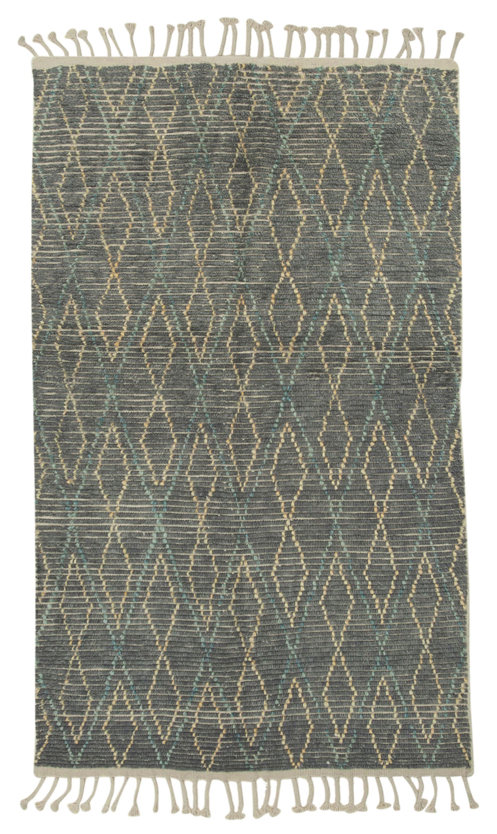 5 x 8 Grey Moroccan Rug - 4709