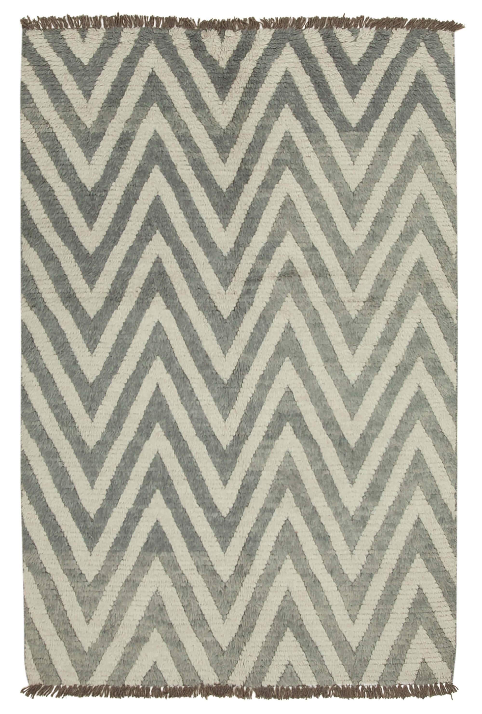 5 x 8 Grey Moroccan Rug - 4710