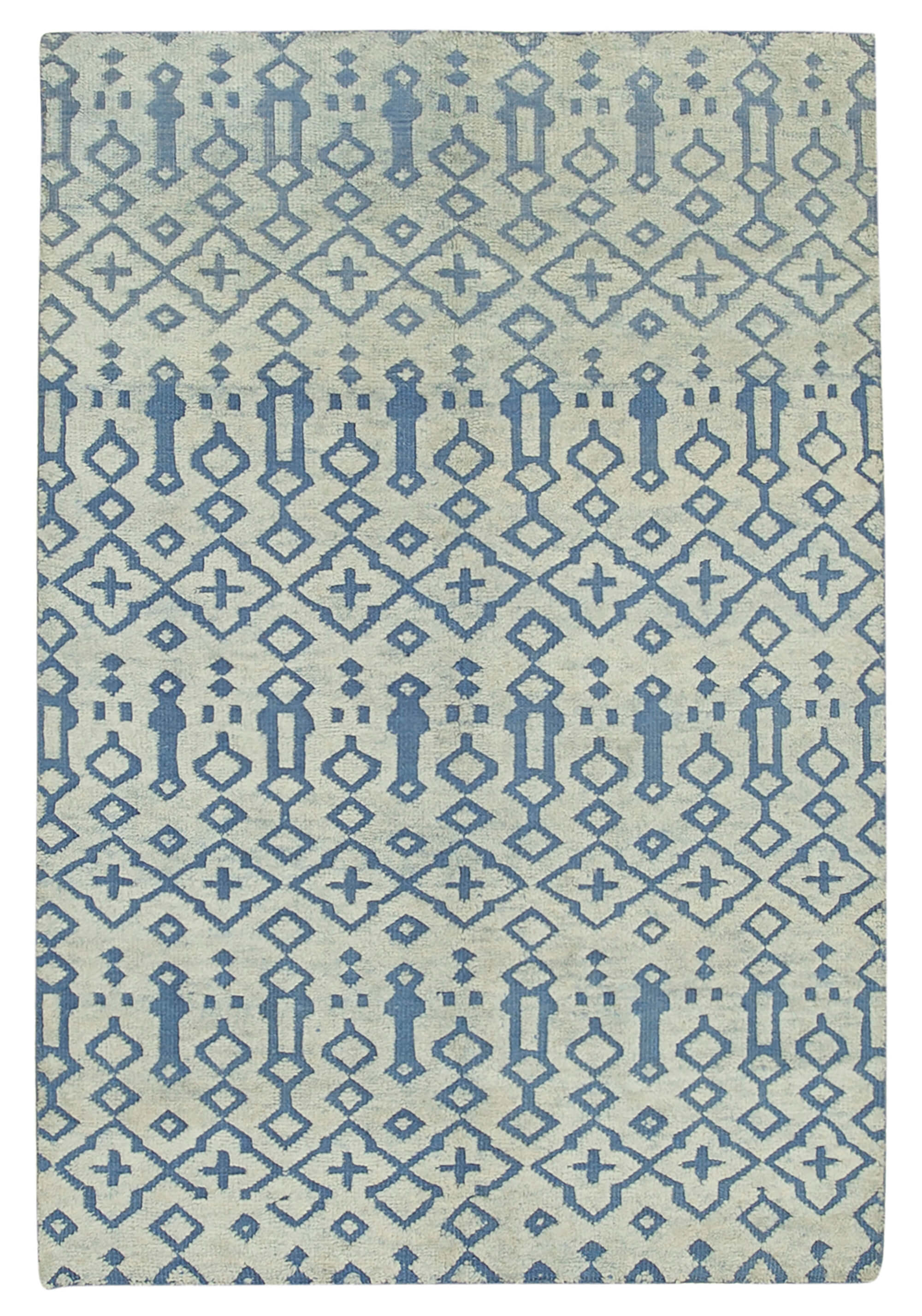 5 x 8 Blue Moroccan Rug - 4711