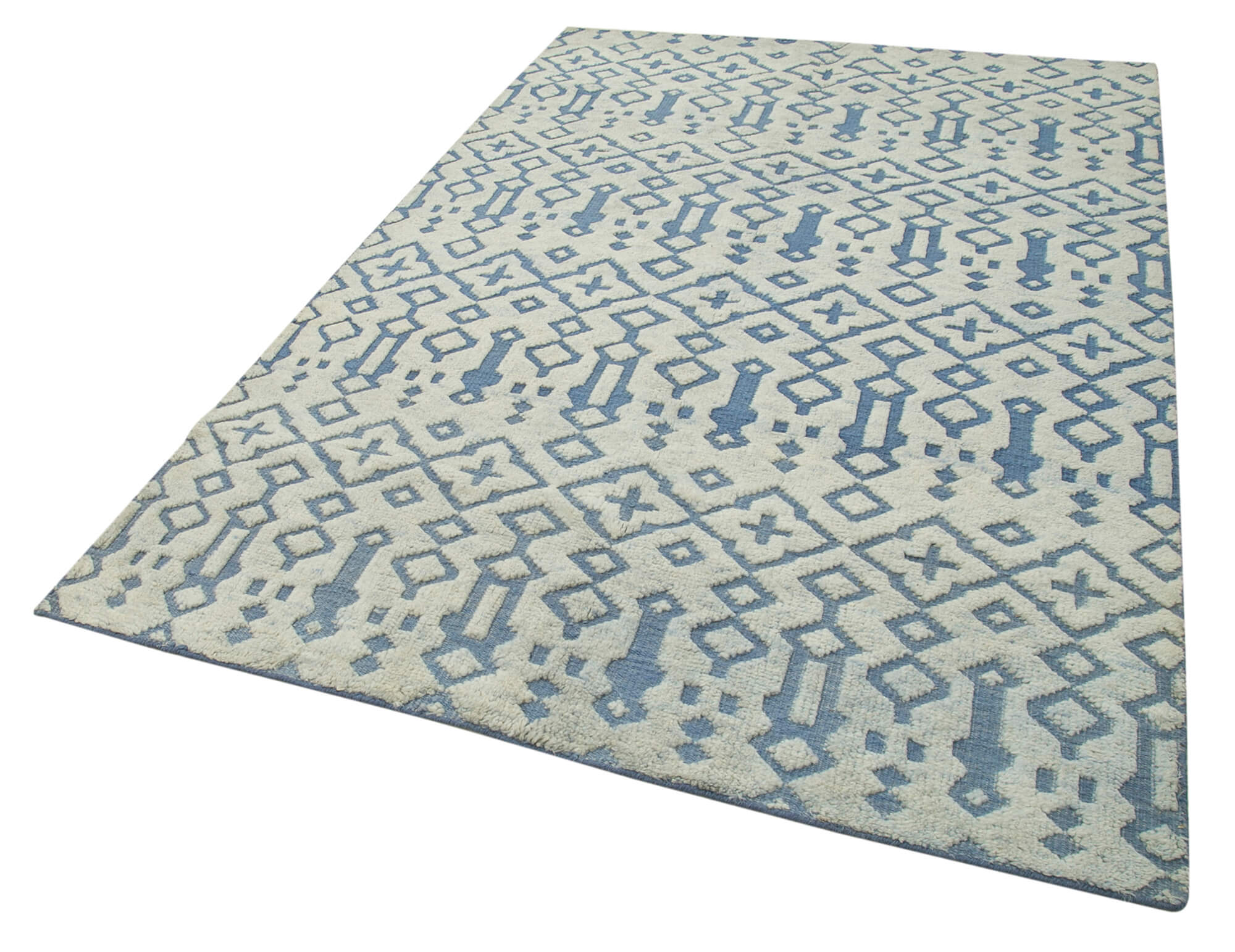 5 x 8 Blue Moroccan Rug - 4711