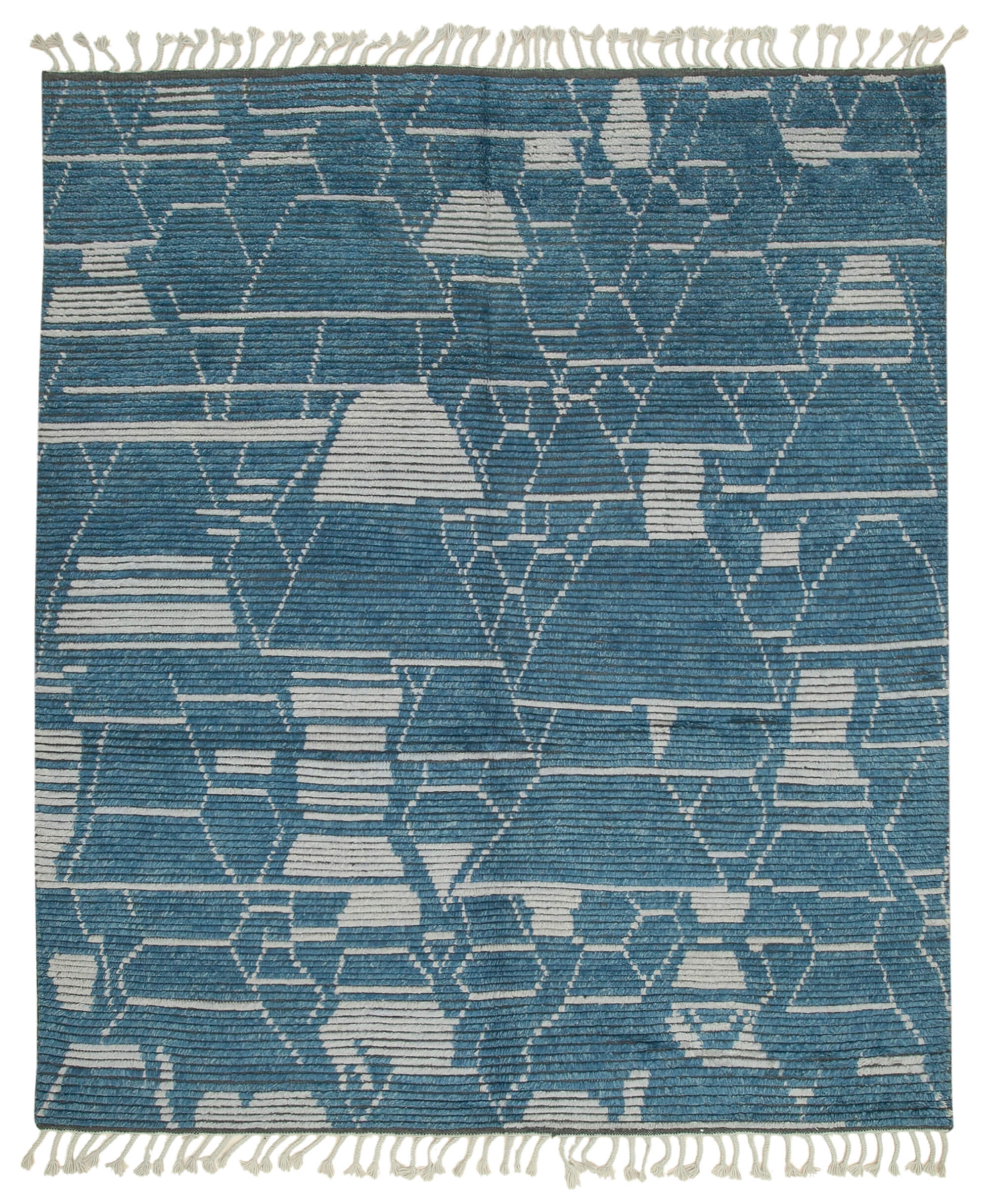 8 x 10 Blue Moroccan Rug - 4717