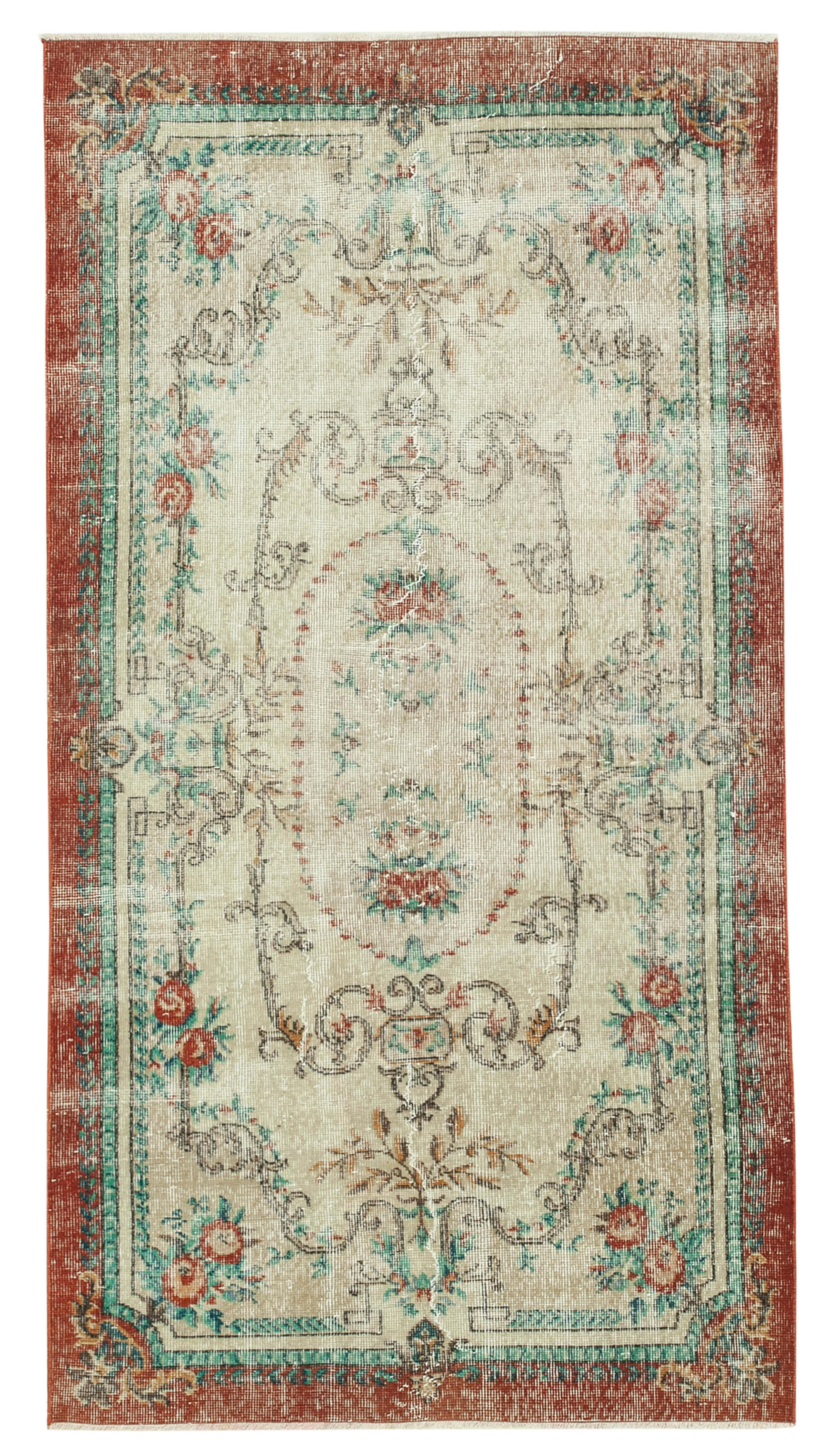 4 x 7 Beige Overdyed Rug - 4761