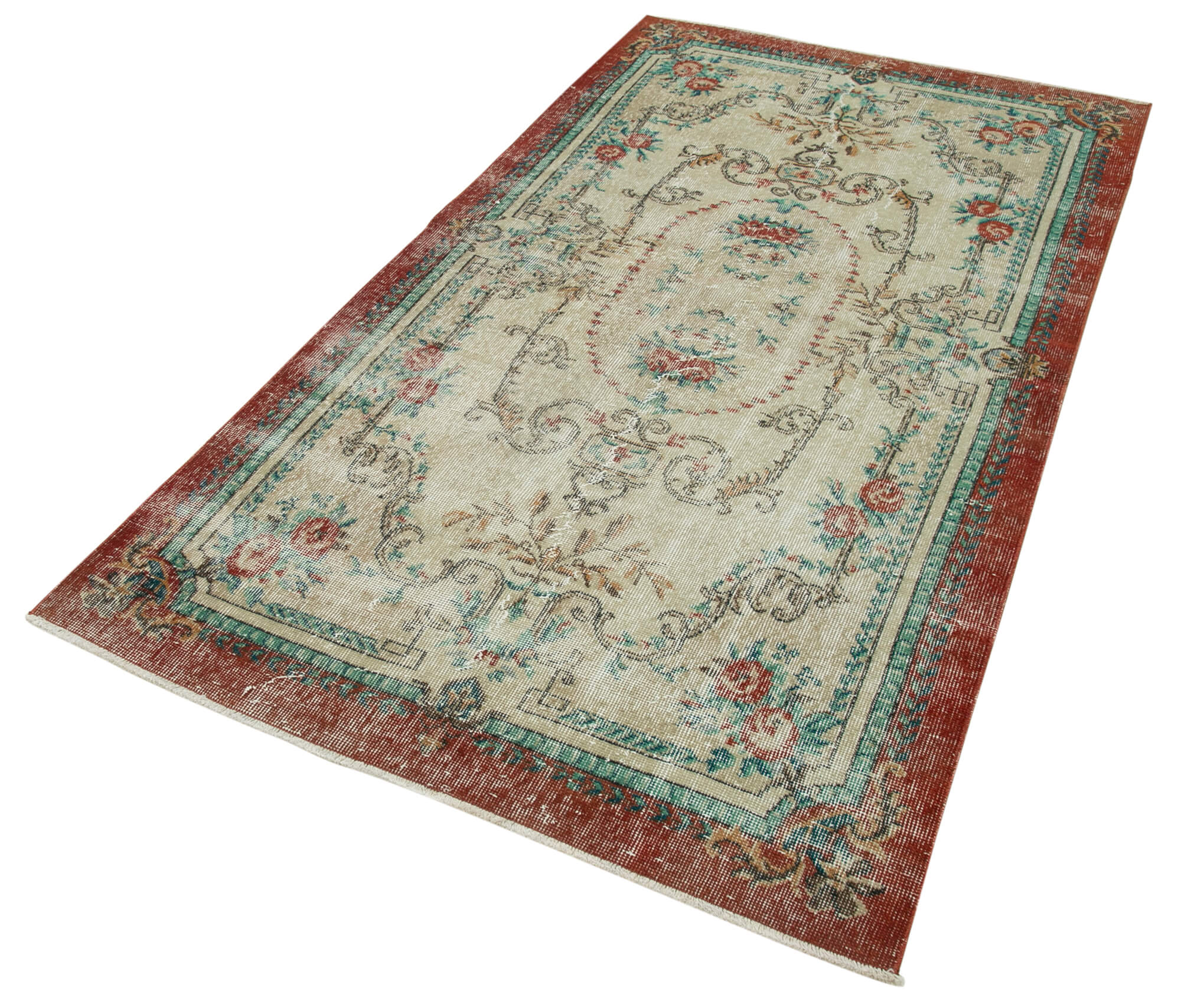 4 x 7 Beige Overdyed Rug - 4761