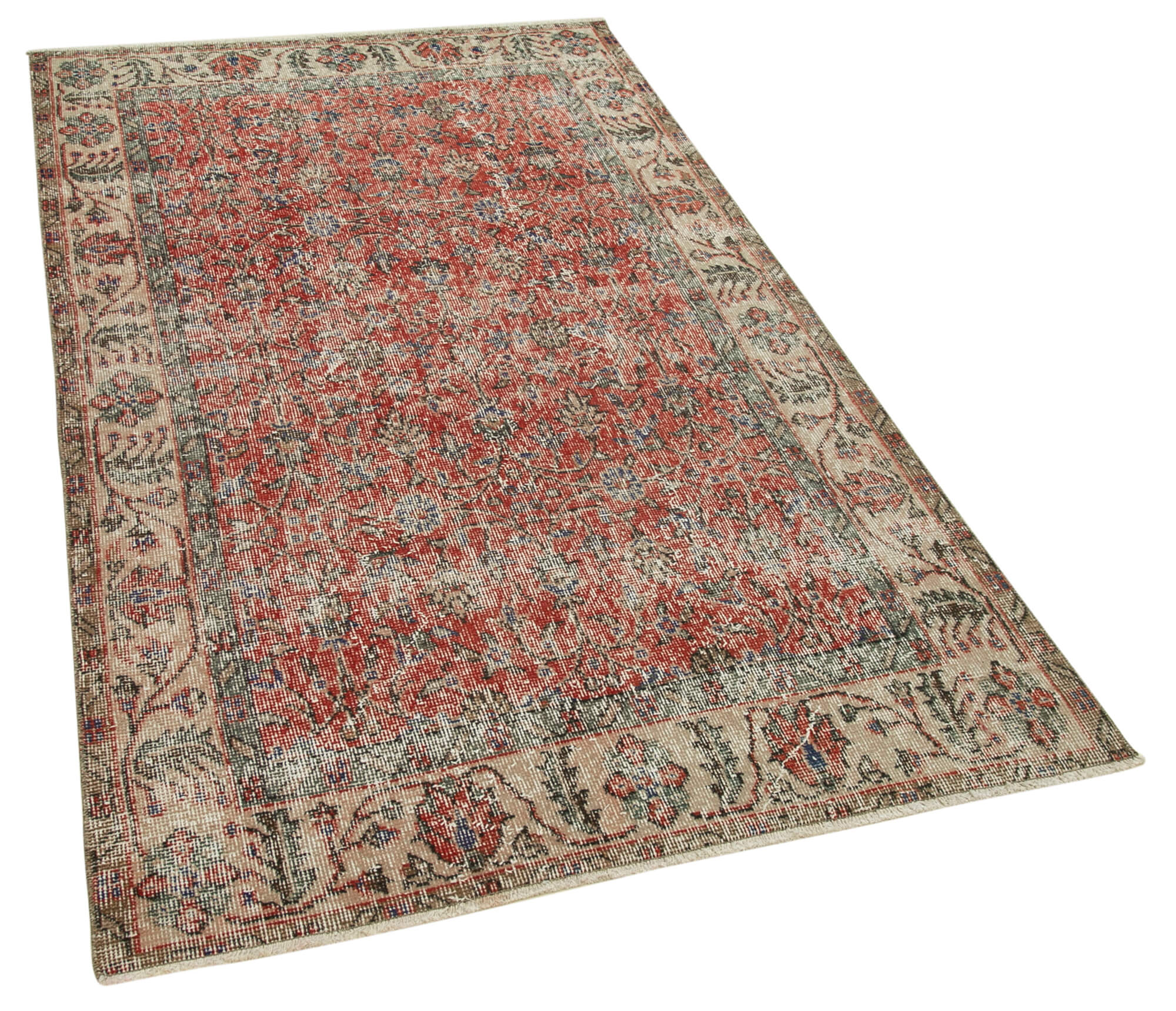 4 x 6 Red Overdyed Rug - 4763