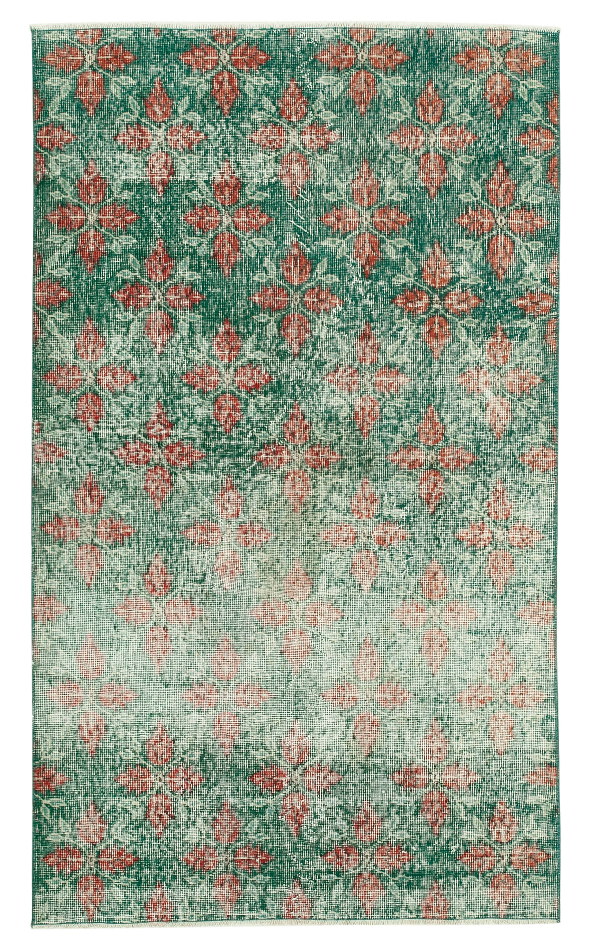 4 x 6 Green Overdyed Rug - 4764