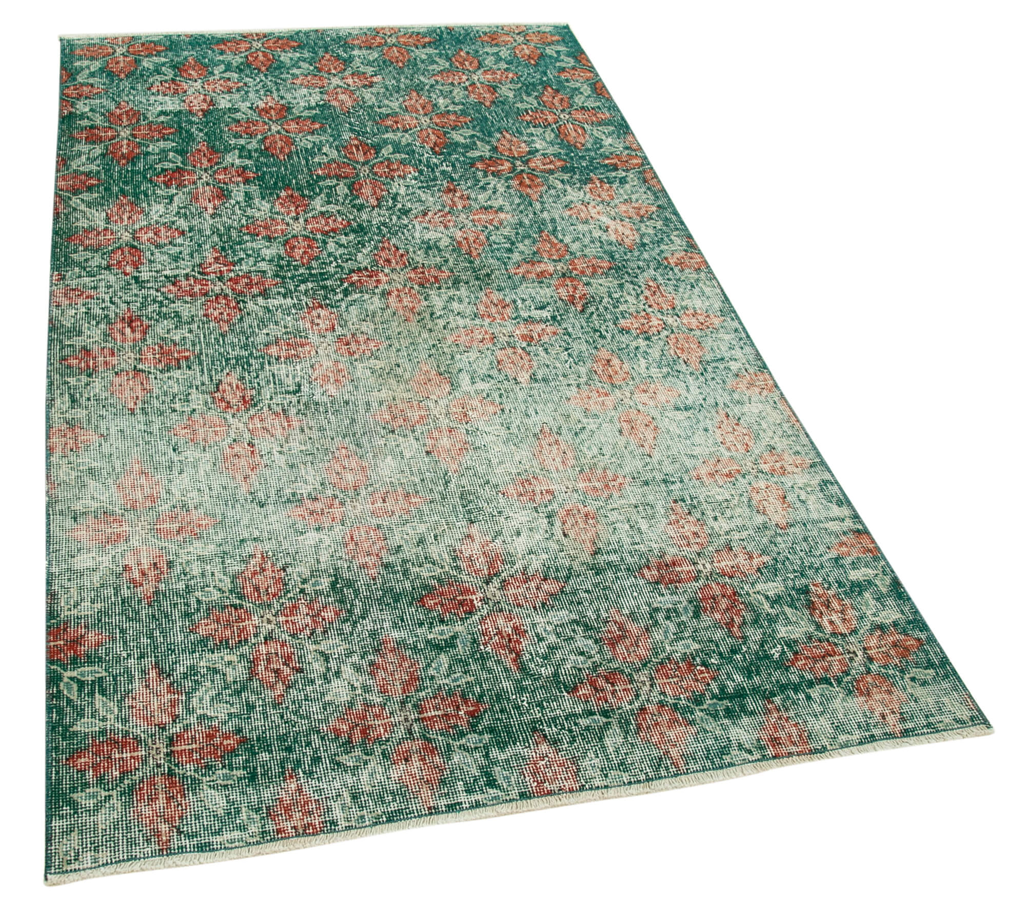 4 x 6 Green Overdyed Rug - 4764