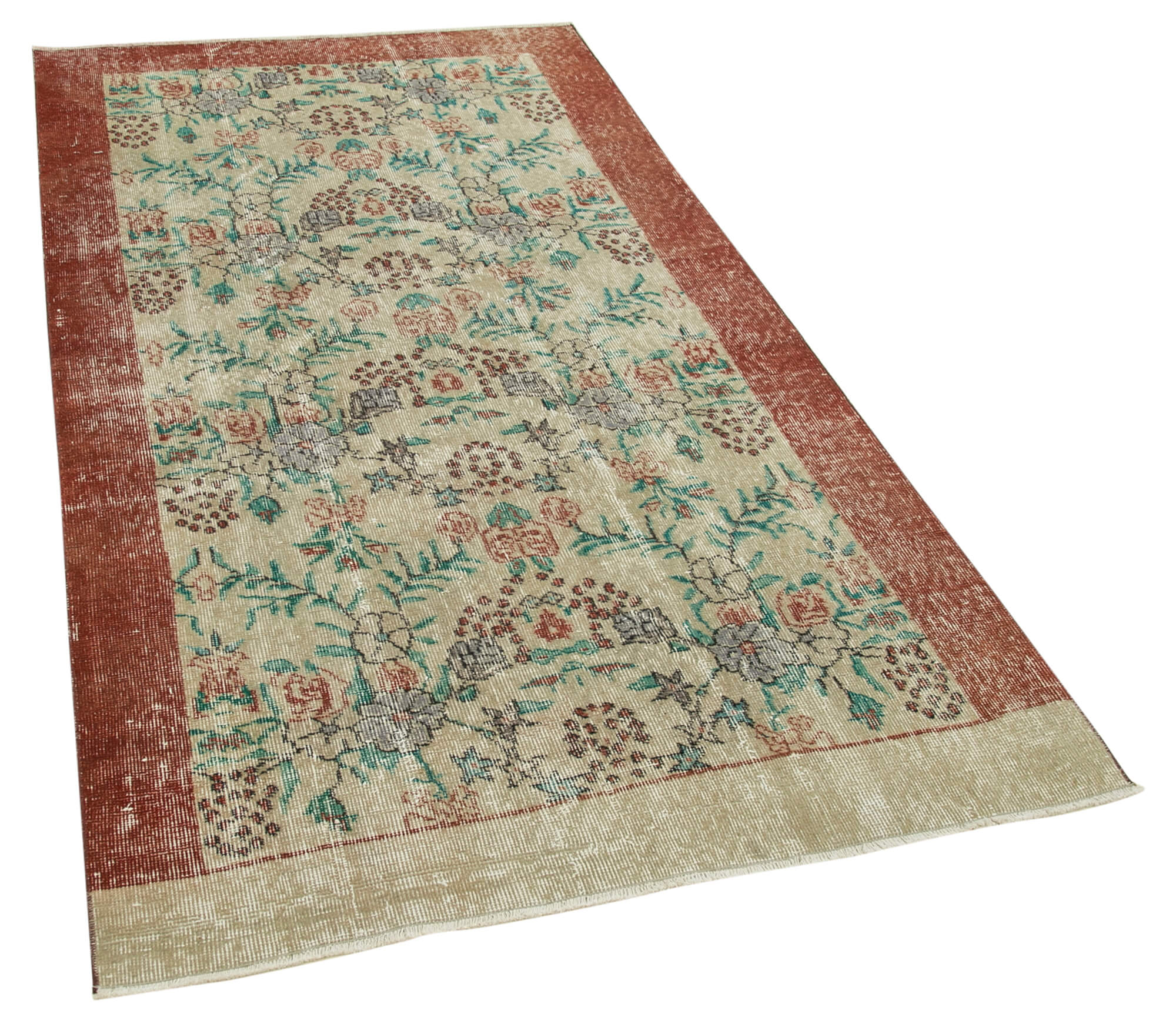 4 x 8 Beige Overdyed Rug - 4765