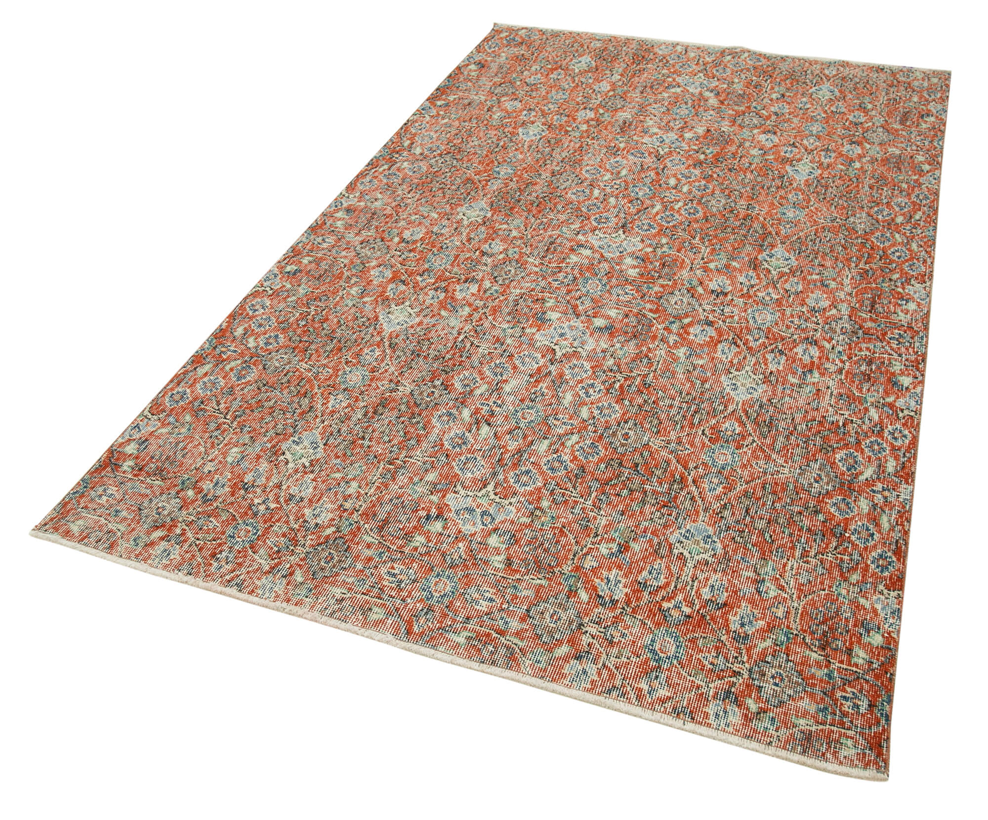 5 x 8 Red Overdyed Rug - 4766