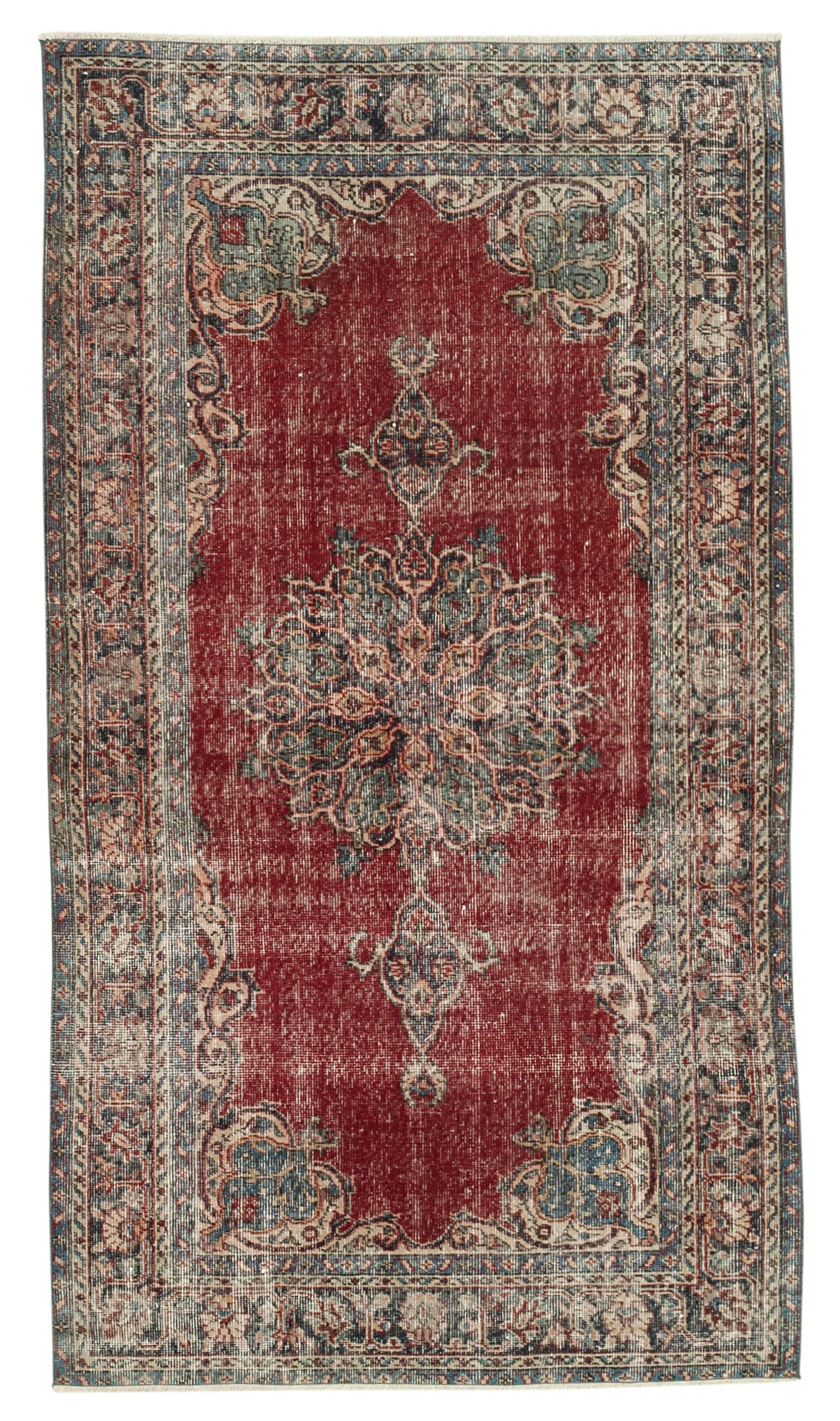 4 x 7 Red Overdyed Rug - 4770