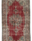 4 x 7 Red Overdyed Rug - 4770