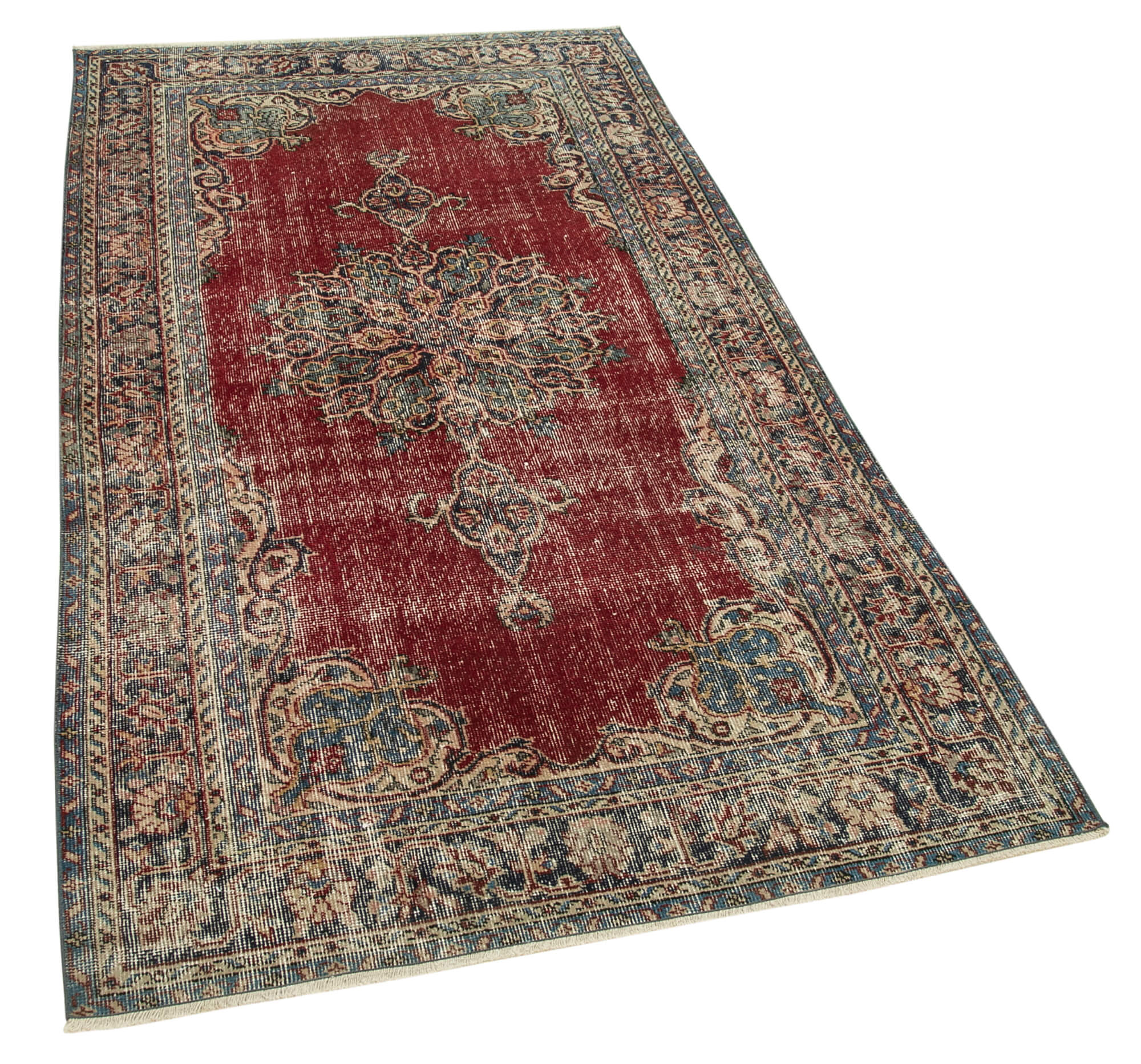 4 x 7 Red Overdyed Rug - 4770