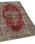 4 x 7 Red Overdyed Rug - 4770