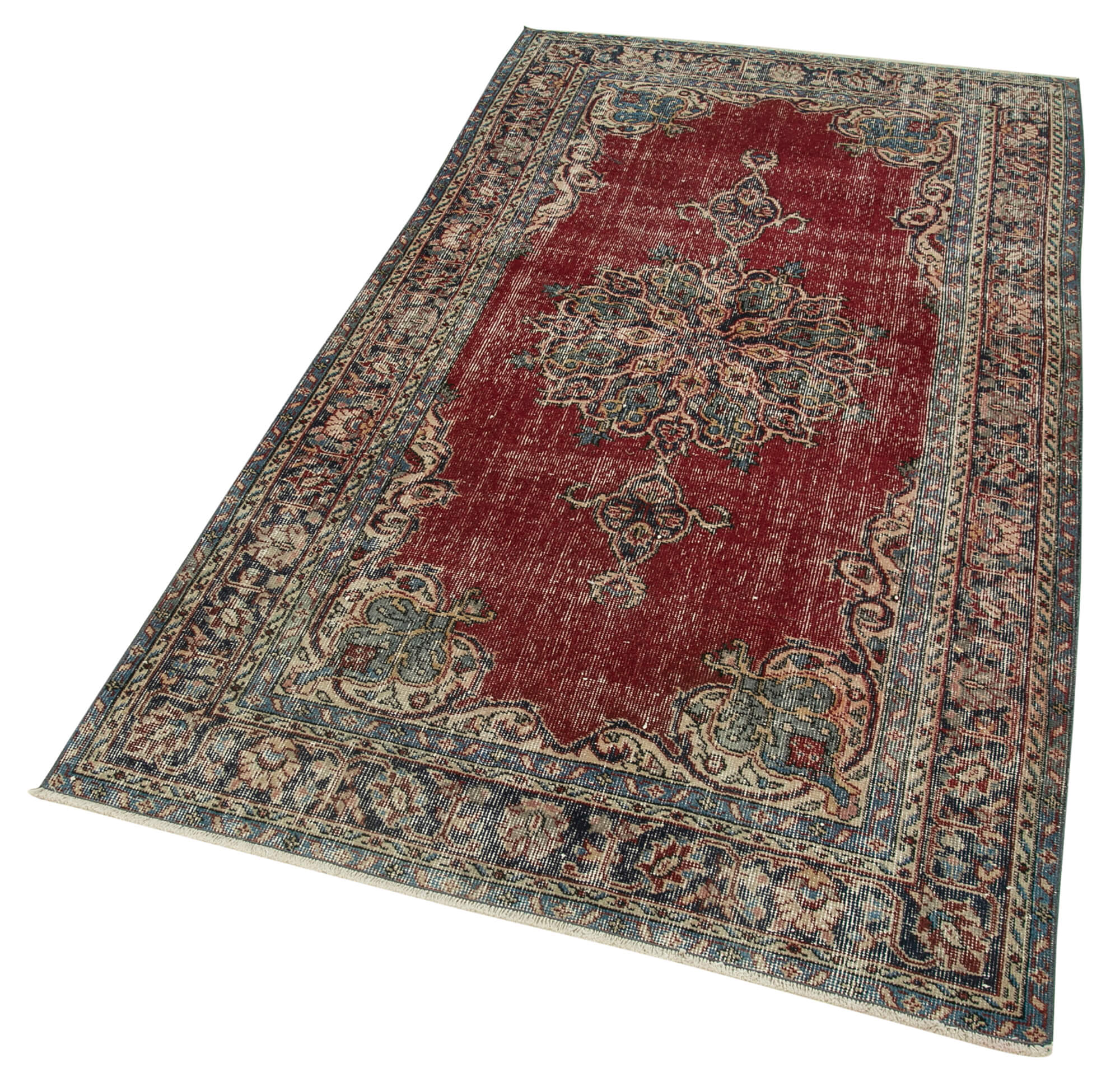 4 x 7 Red Overdyed Rug - 4770