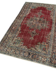 4 x 7 Red Overdyed Rug - 4770