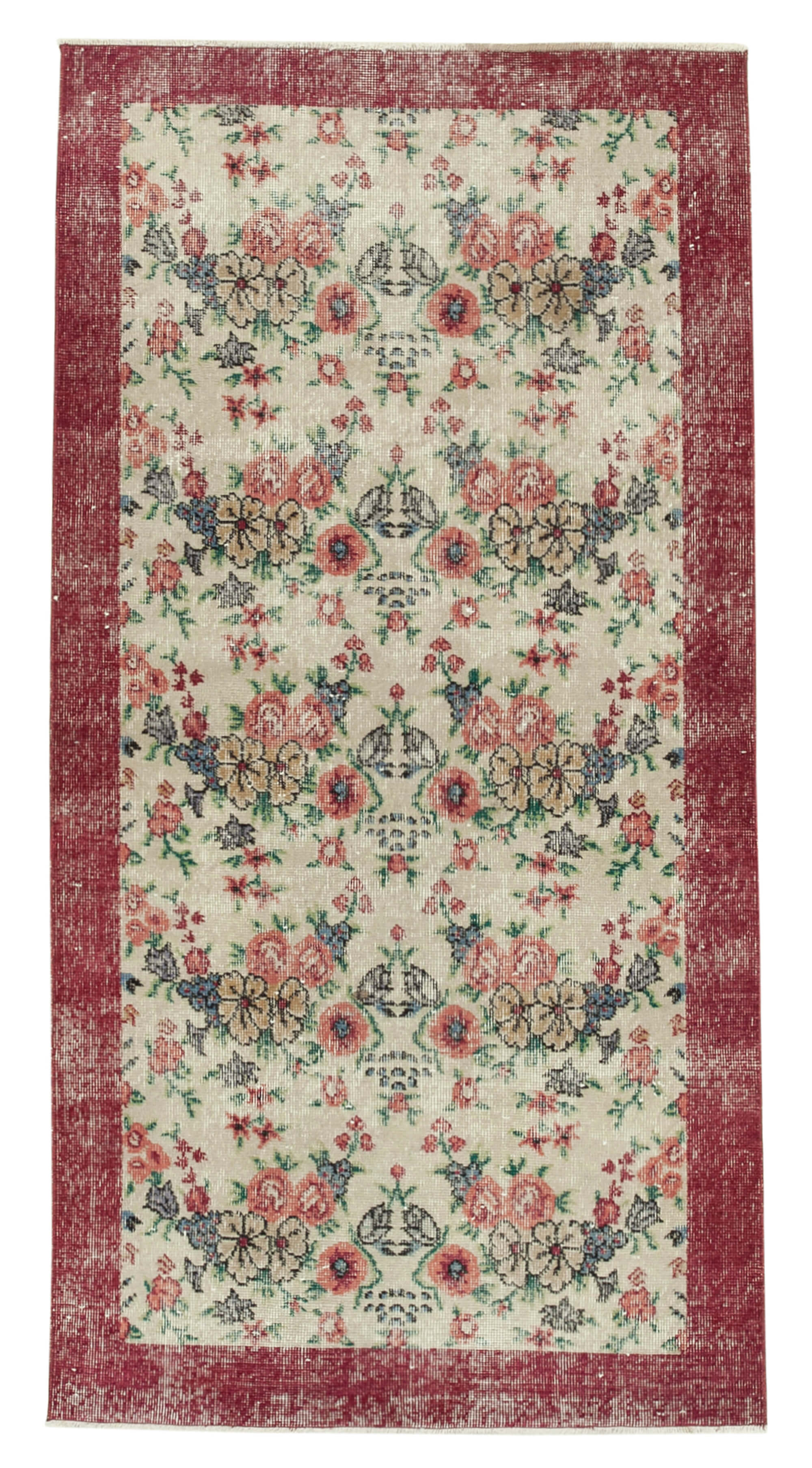 3 x 7 Beige Overdyed Rug - 4771