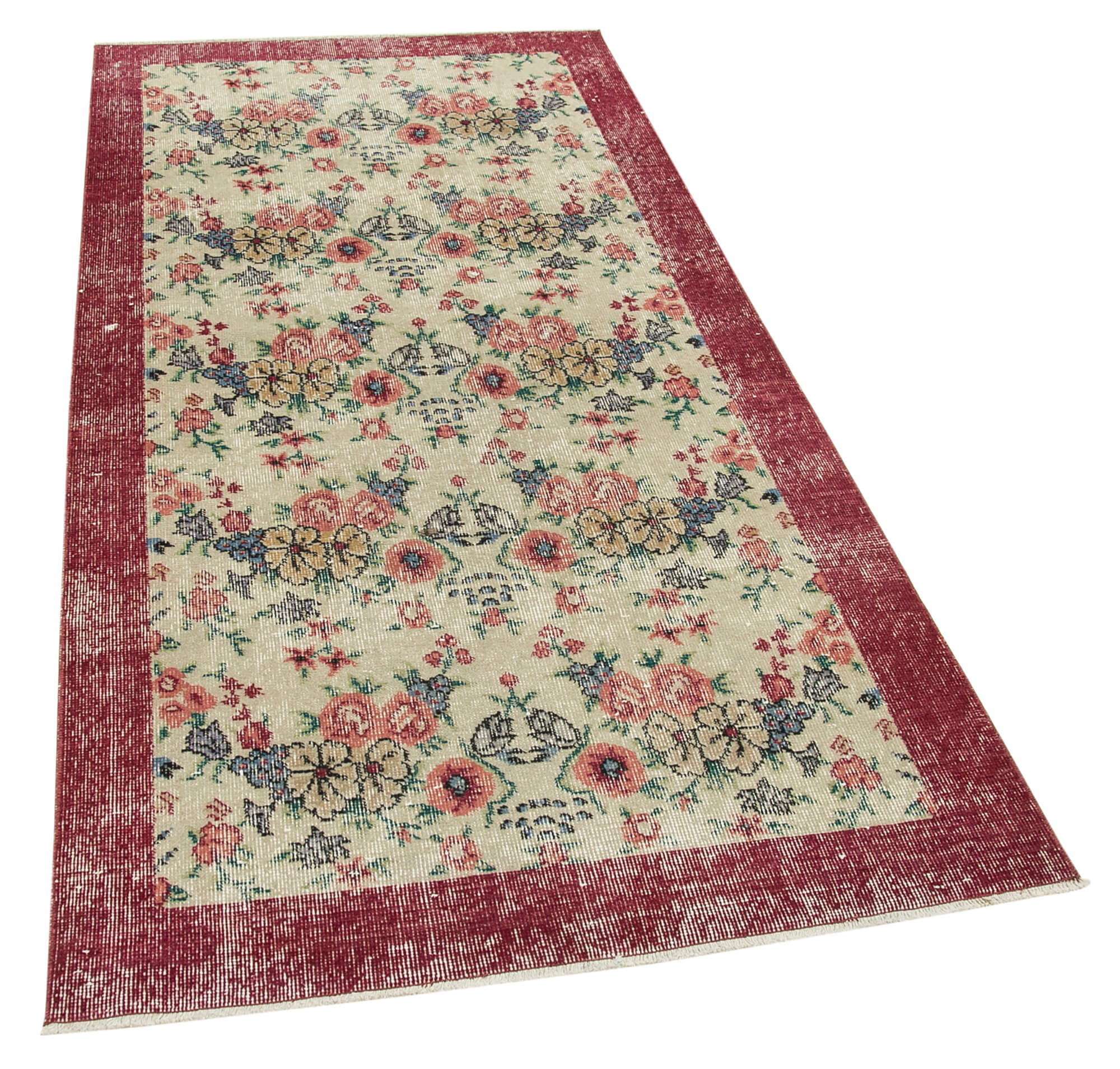 3 x 7 Beige Overdyed Rug - 4771