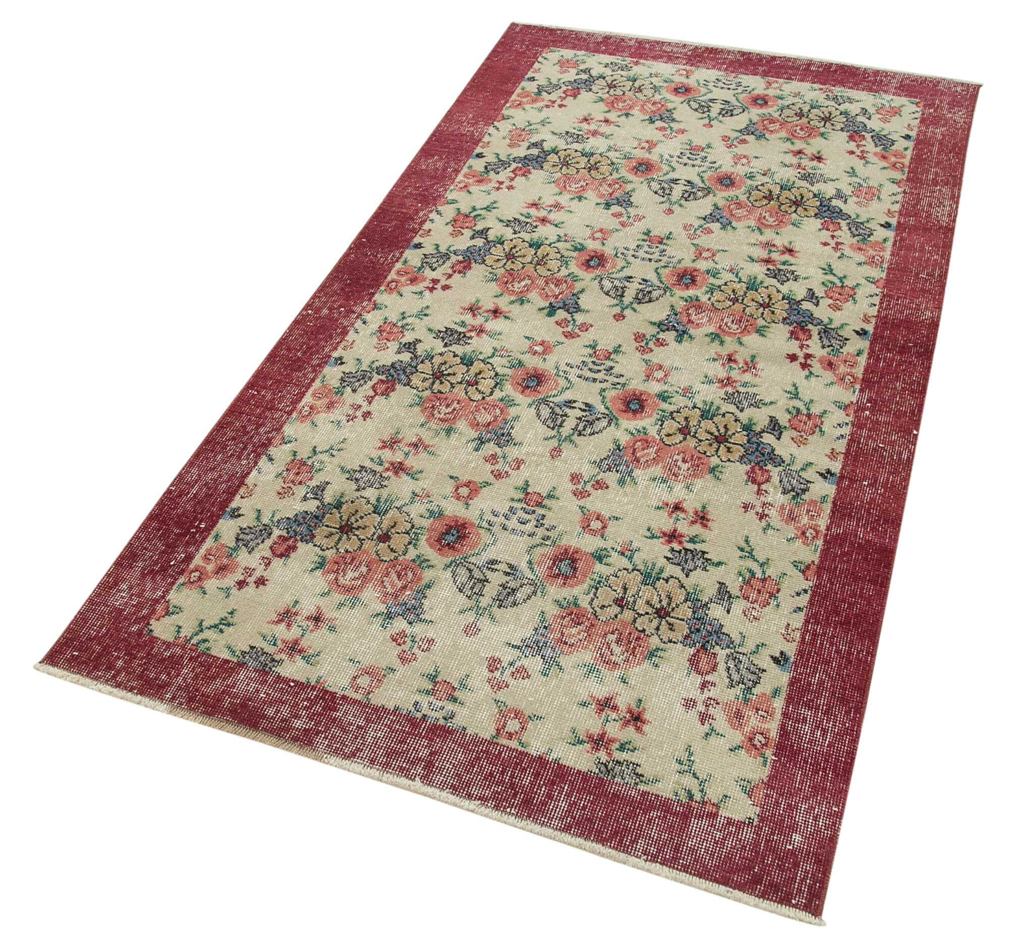 3 x 7 Beige Overdyed Rug - 4771