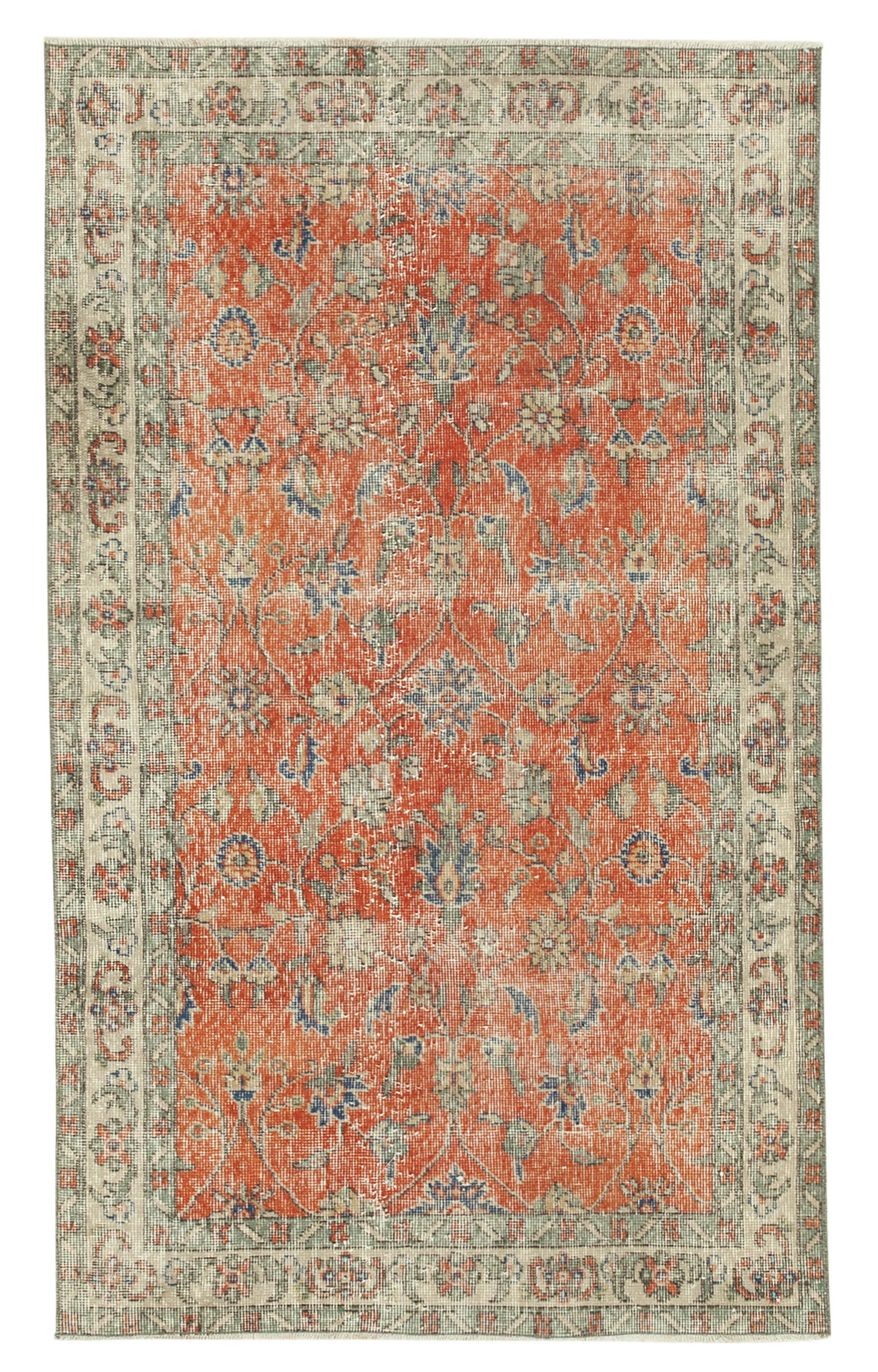 4 x 6 Red Overdyed Rug - 4773