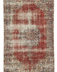 4 x 7 Red Overdyed Rug - 4778