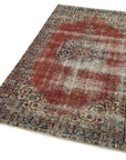 4 x 7 Red Overdyed Rug - 4778