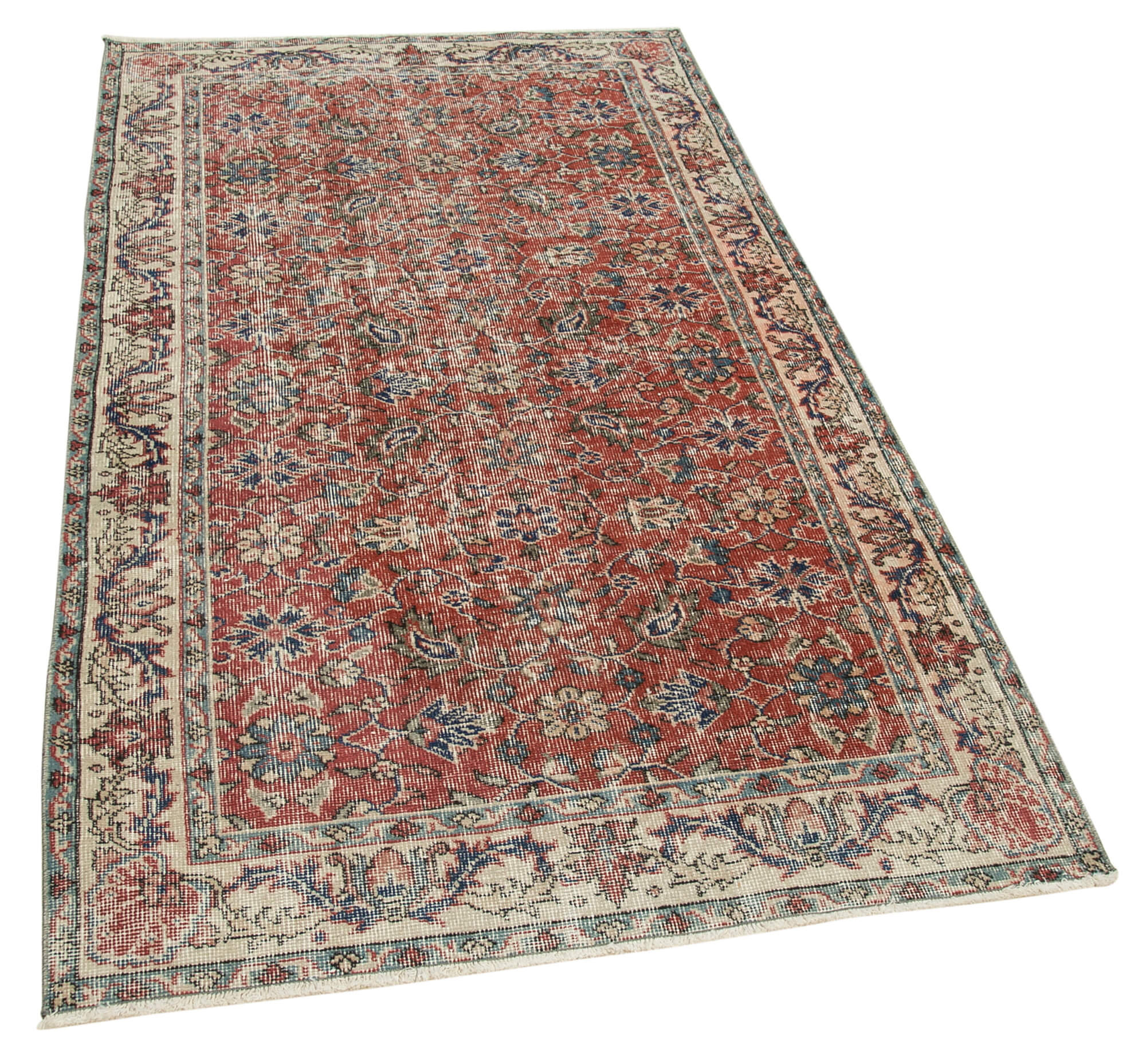 4 x 7 Red Overdyed Rug - 4780