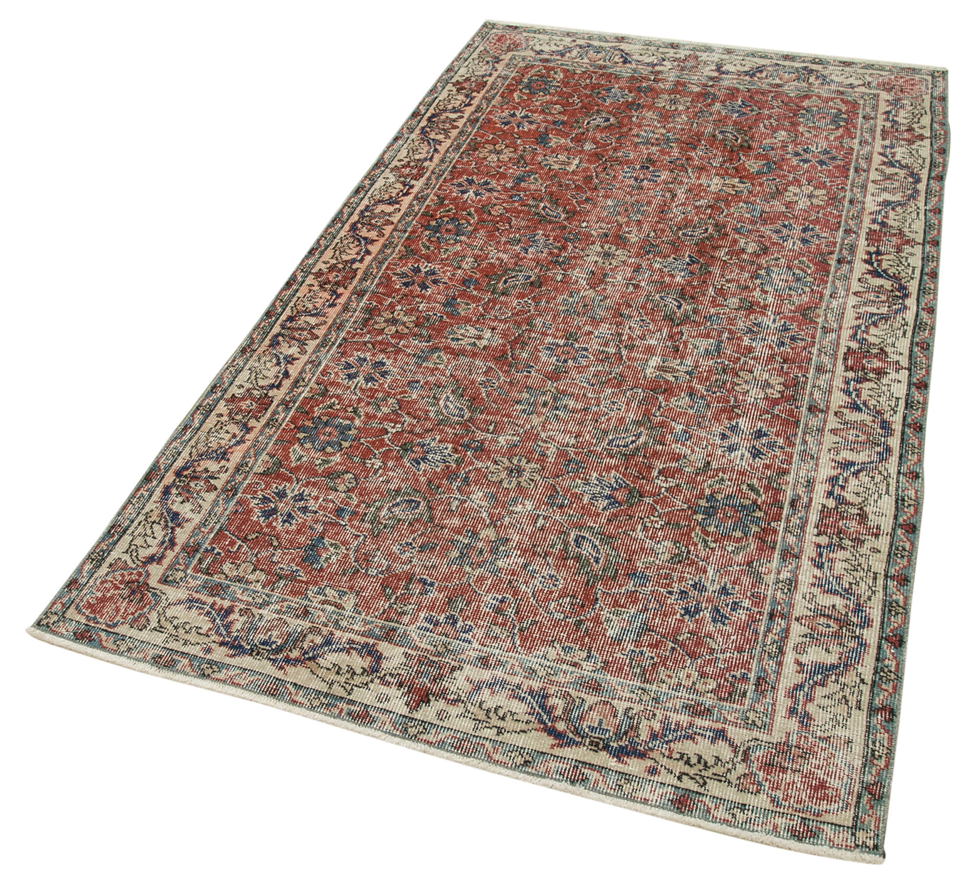 4 x 7 Red Overdyed Rug - 4780