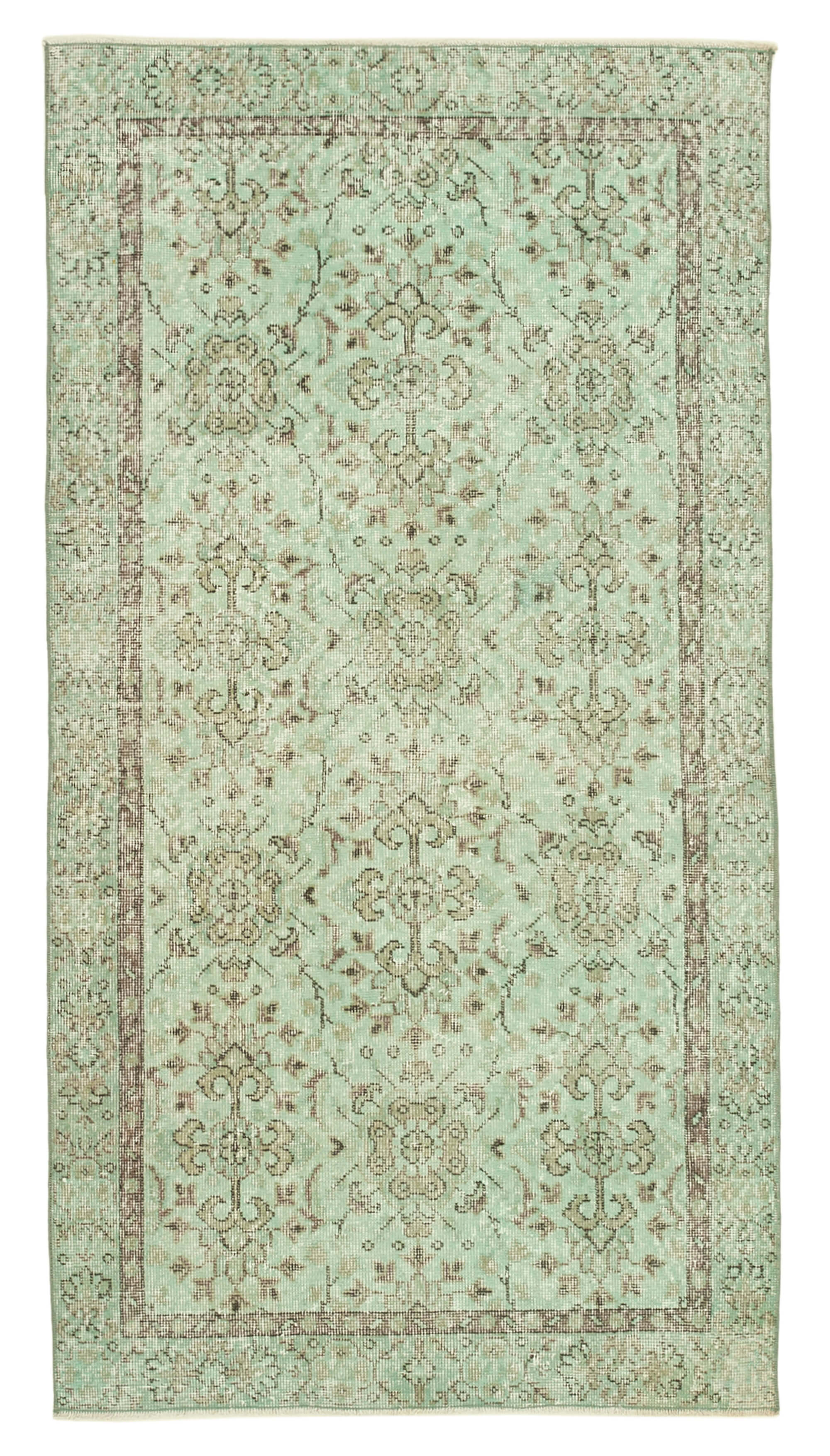 3 x 6 Green Overdyed Rug - 4786