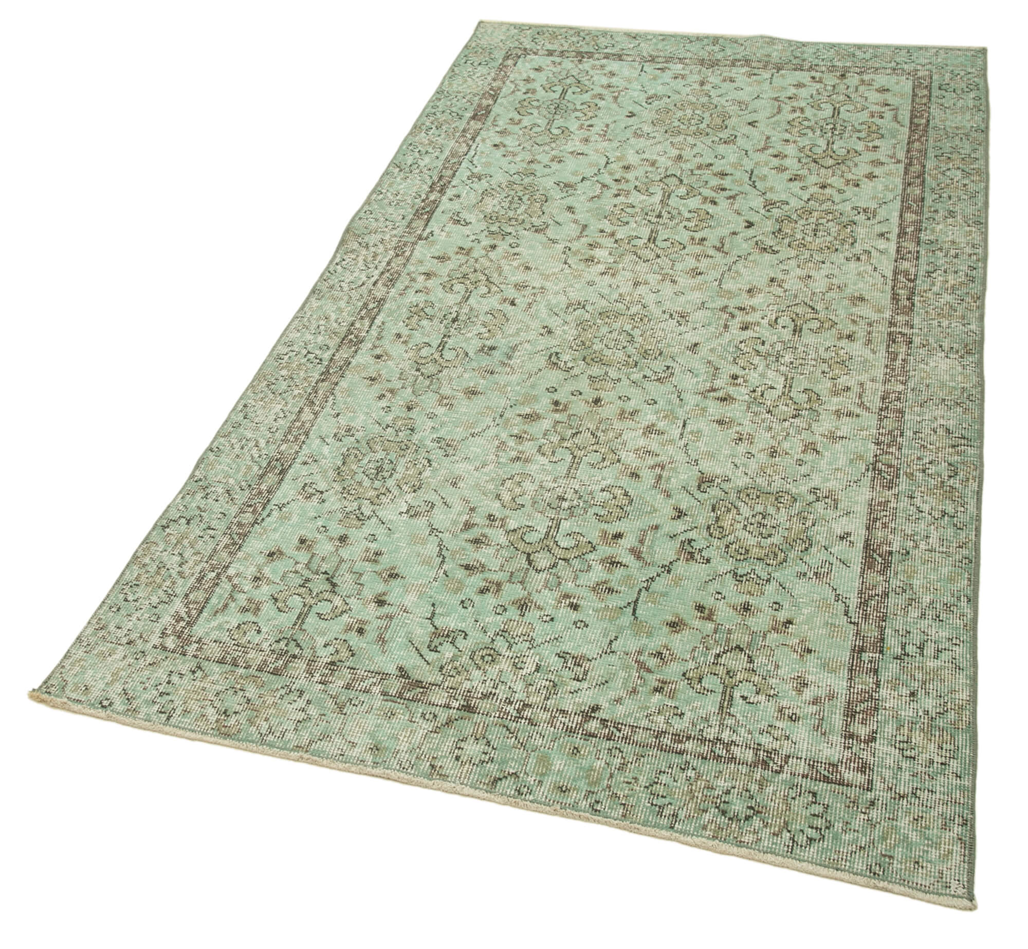 3 x 6 Green Overdyed Rug - 4786