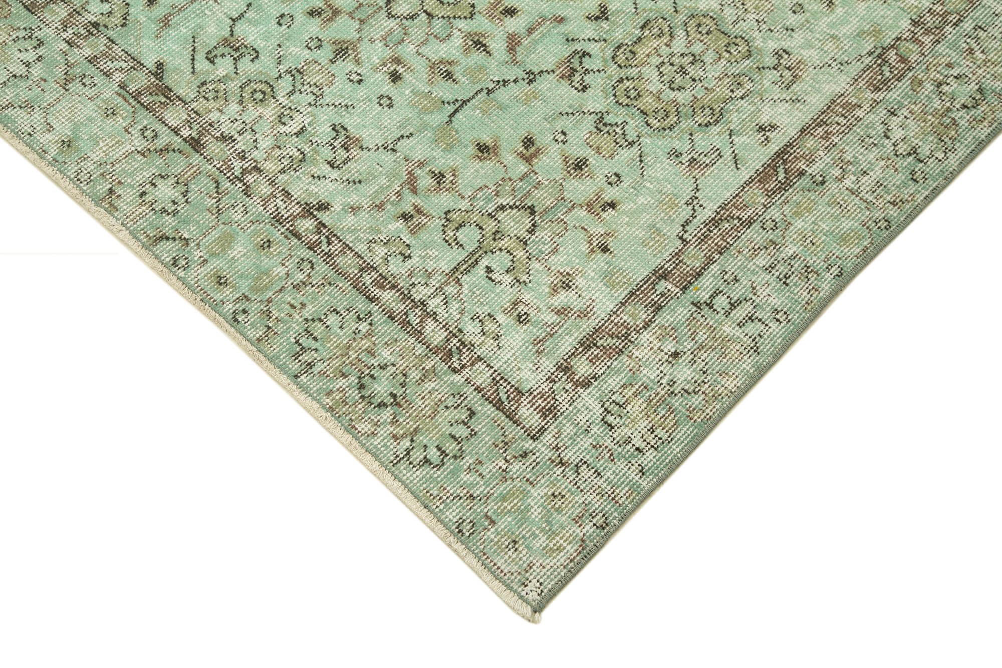 3 x 6 Green Overdyed Rug - 4786