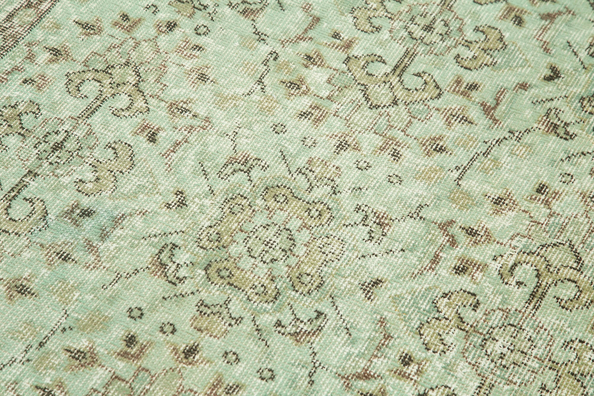 3 x 6 Green Overdyed Rug - 4786