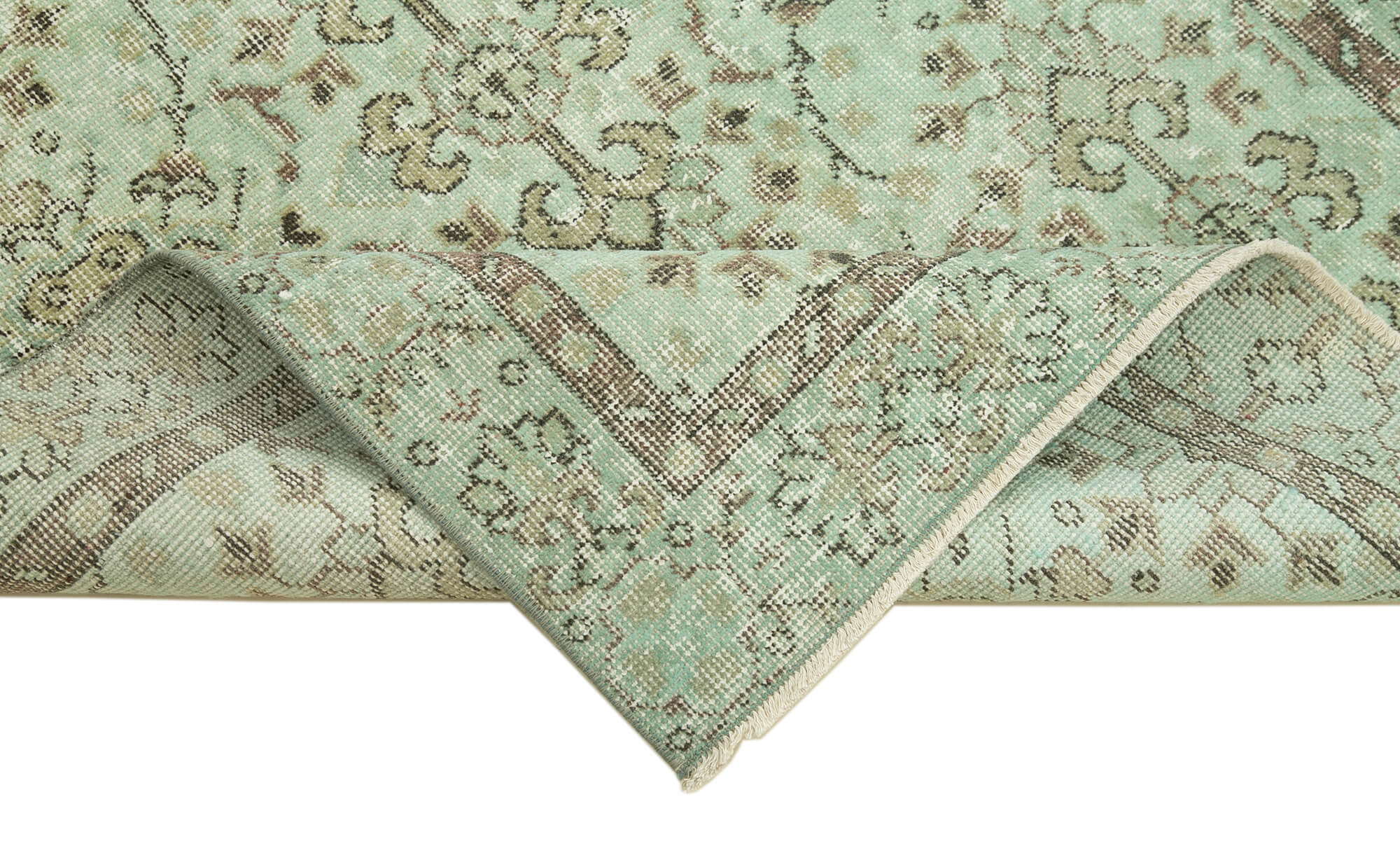 3 x 6 Green Overdyed Rug - 4786