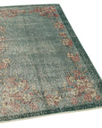 3 x 6 Green Overdyed Rug - 4787