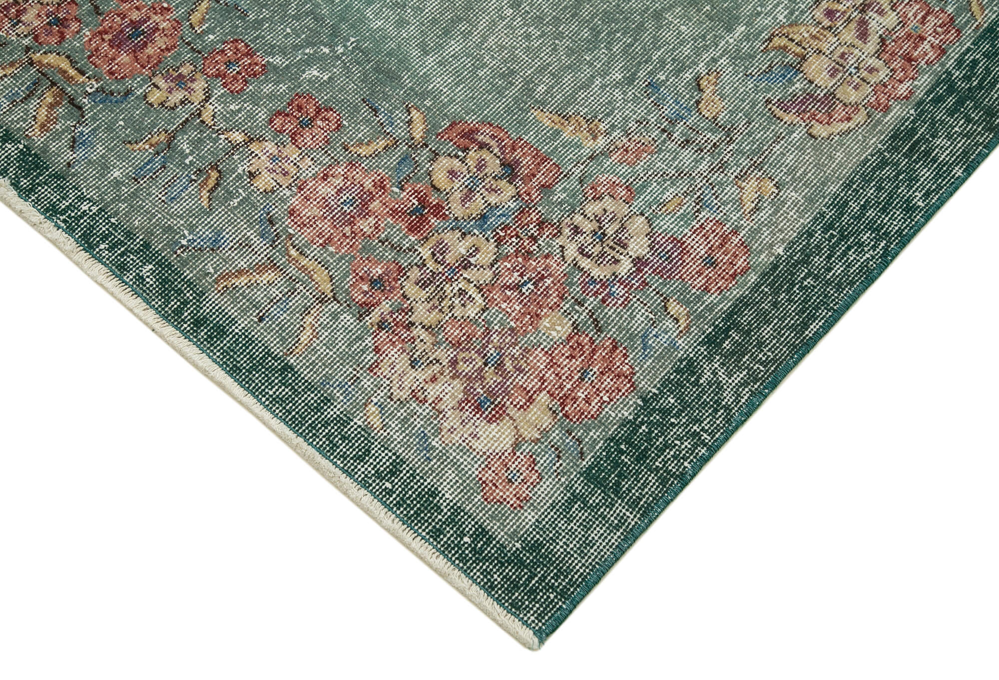 3 x 6 Green Overdyed Rug - 4787