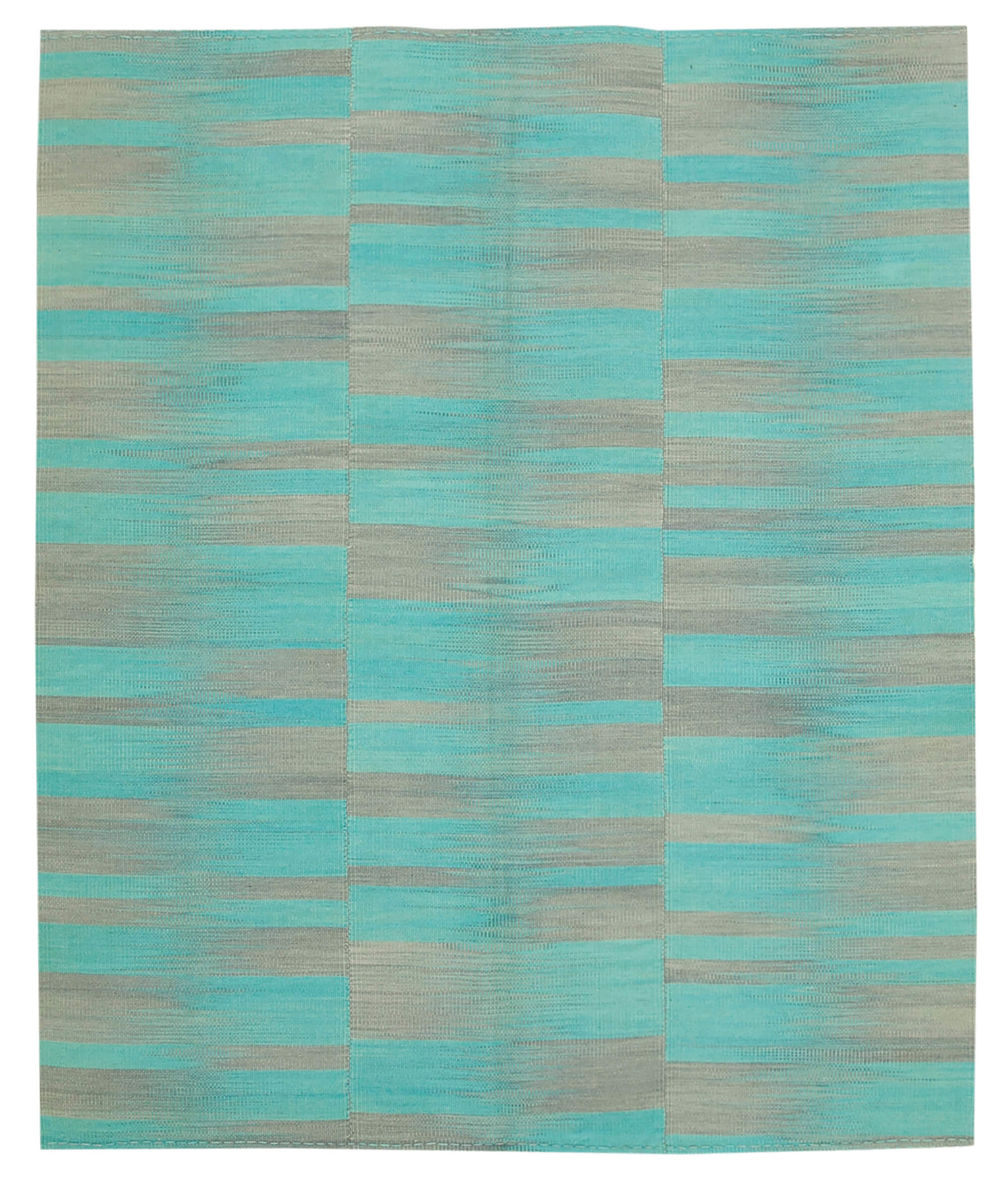 7 x 9 Turquoise Contemporary Kilim Rug - 4799