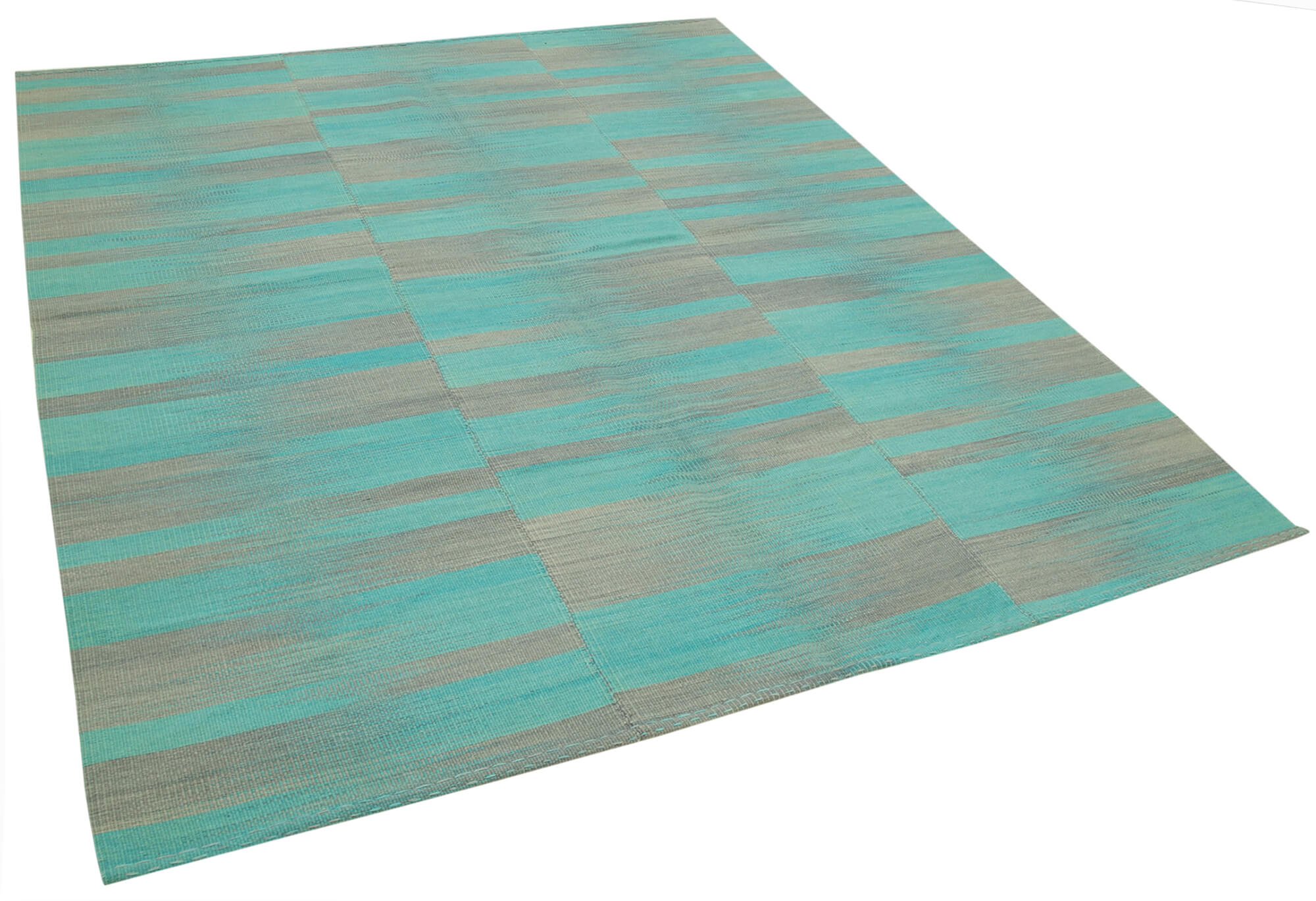 7 x 9 Turquoise Contemporary Kilim Rug - 4799