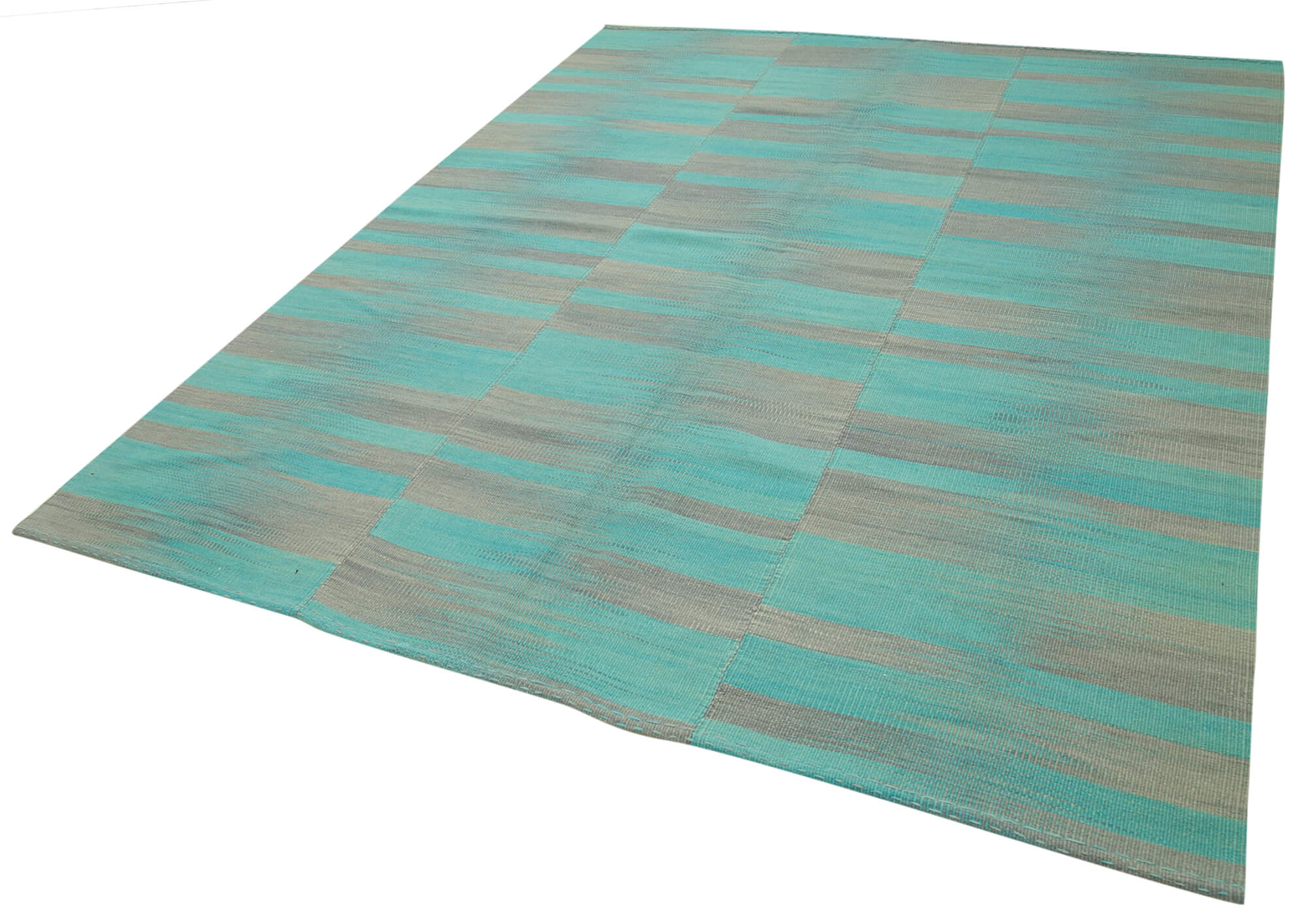 7 x 9 Turquoise Contemporary Kilim Rug - 4799